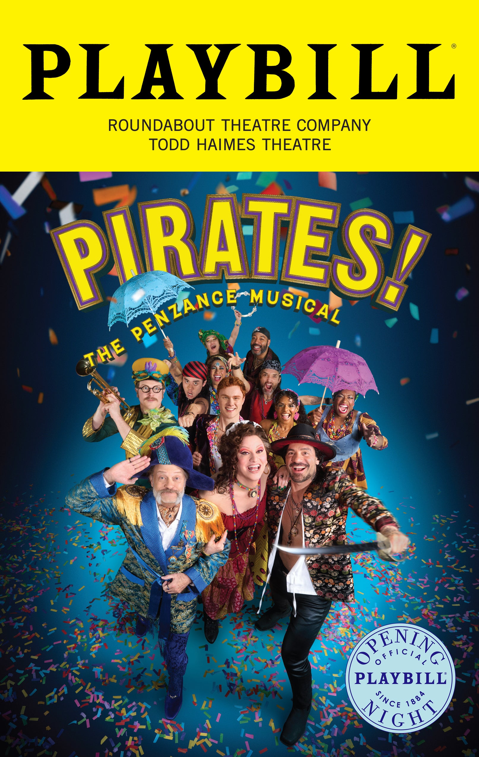 Pirates! The Penzance Musical Limited Edition Official Opening Night Playbill