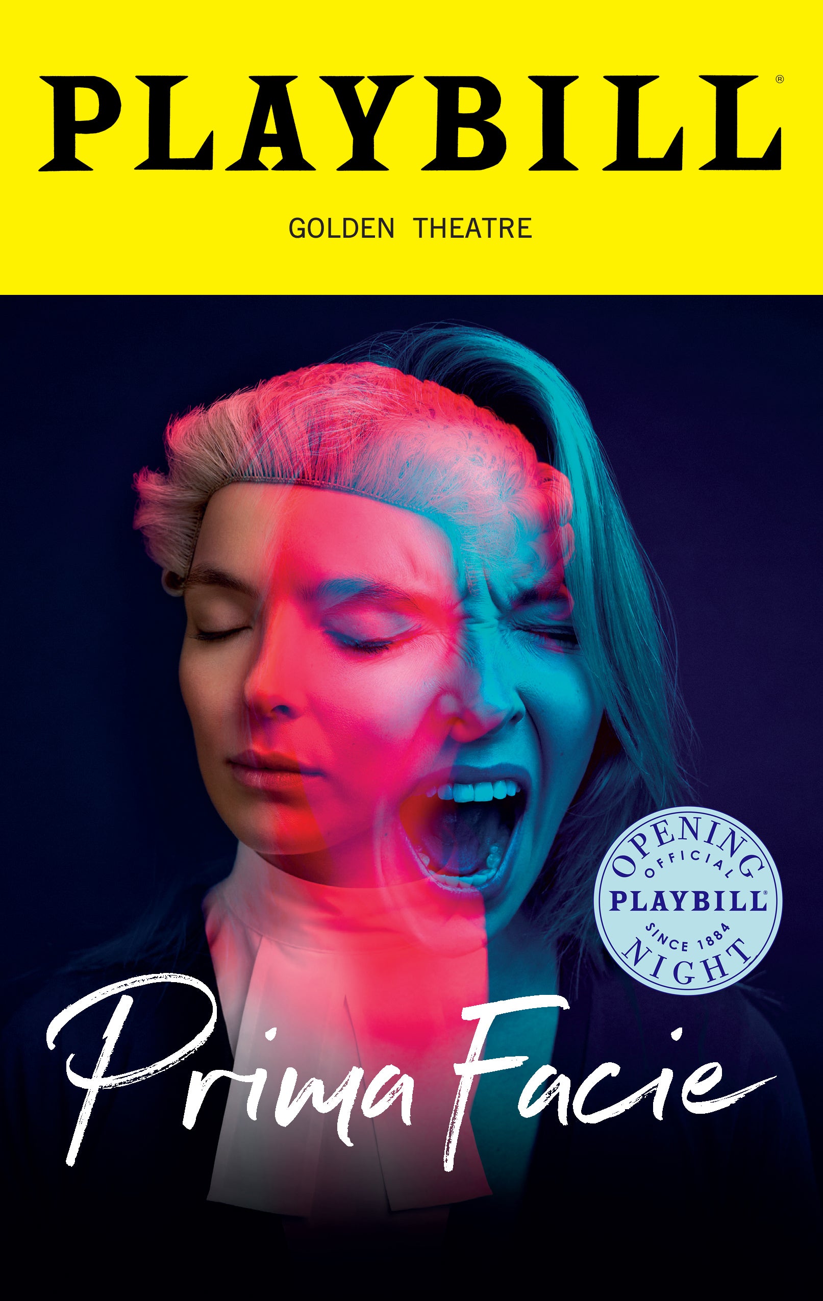 Prima Facie Limited Edition Official Opening Night Playbill