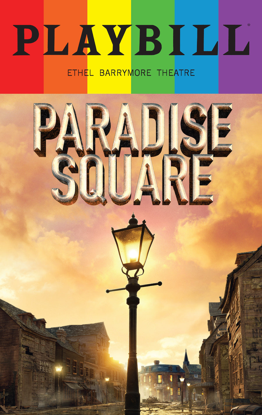 Paradise Square 2022 Playbill with Rainbow Pride Logo