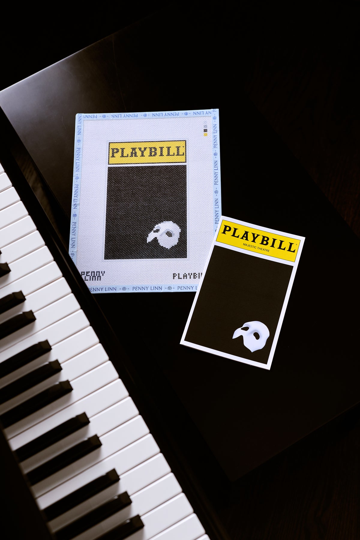 The Phantom of the Opera Life-Sized Playbill - Penny Linn Needlepoint Canvas Kit