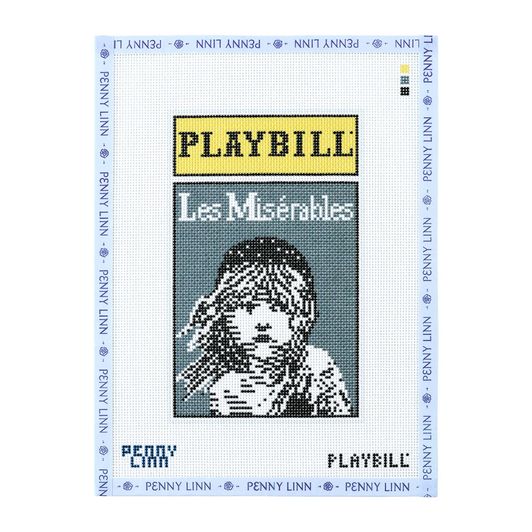 Les Misérables Life-Sized Playbill - Penny Linn Needlepoint Canvas Kit