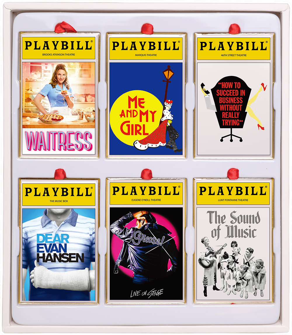 2020 Playbill Ornaments from the Broadway Cares Classic Collection - Set of Six