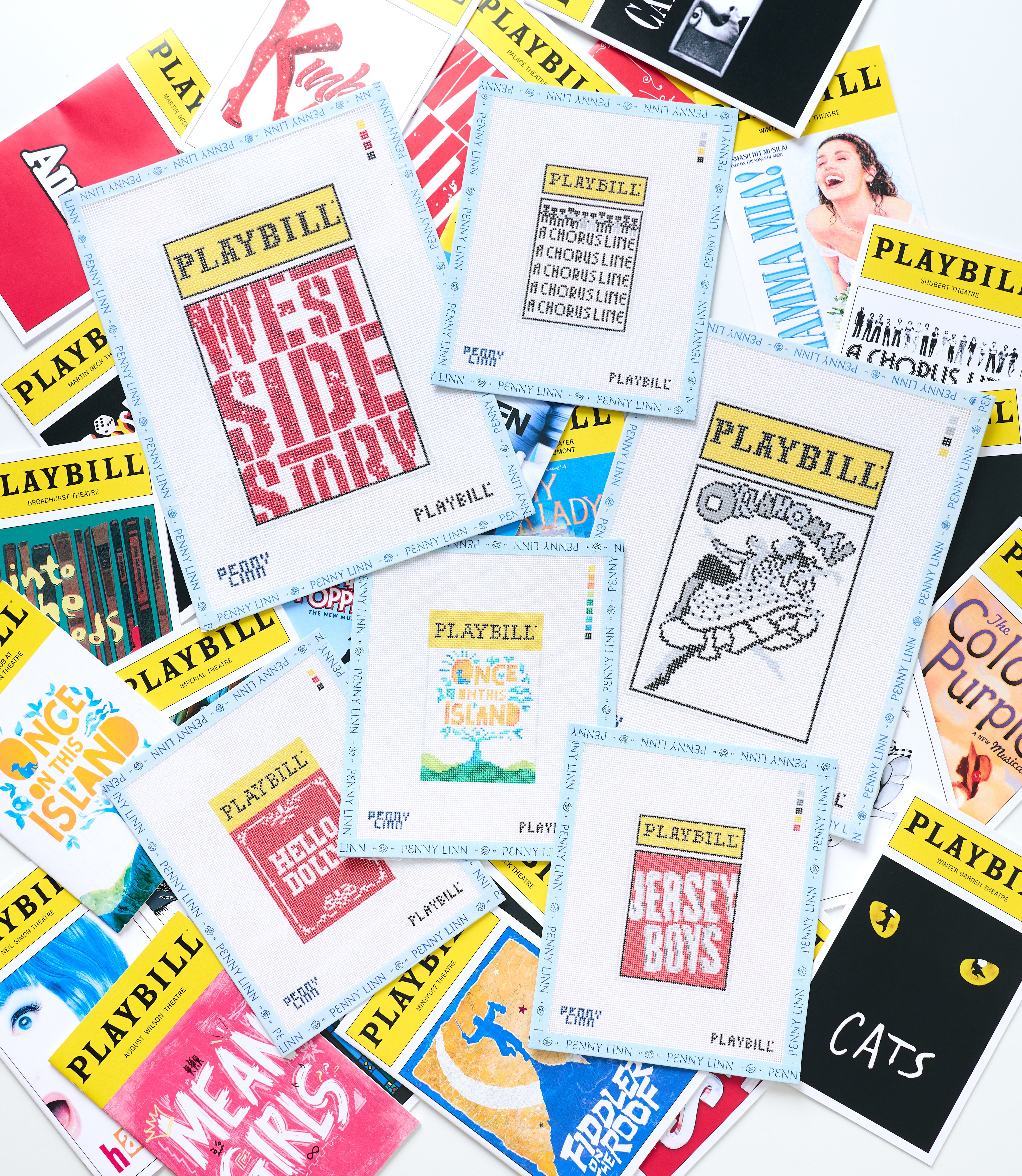 Mary Poppins Small-Sized Playbill - Penny Linn Needlepoint Canvas Kit