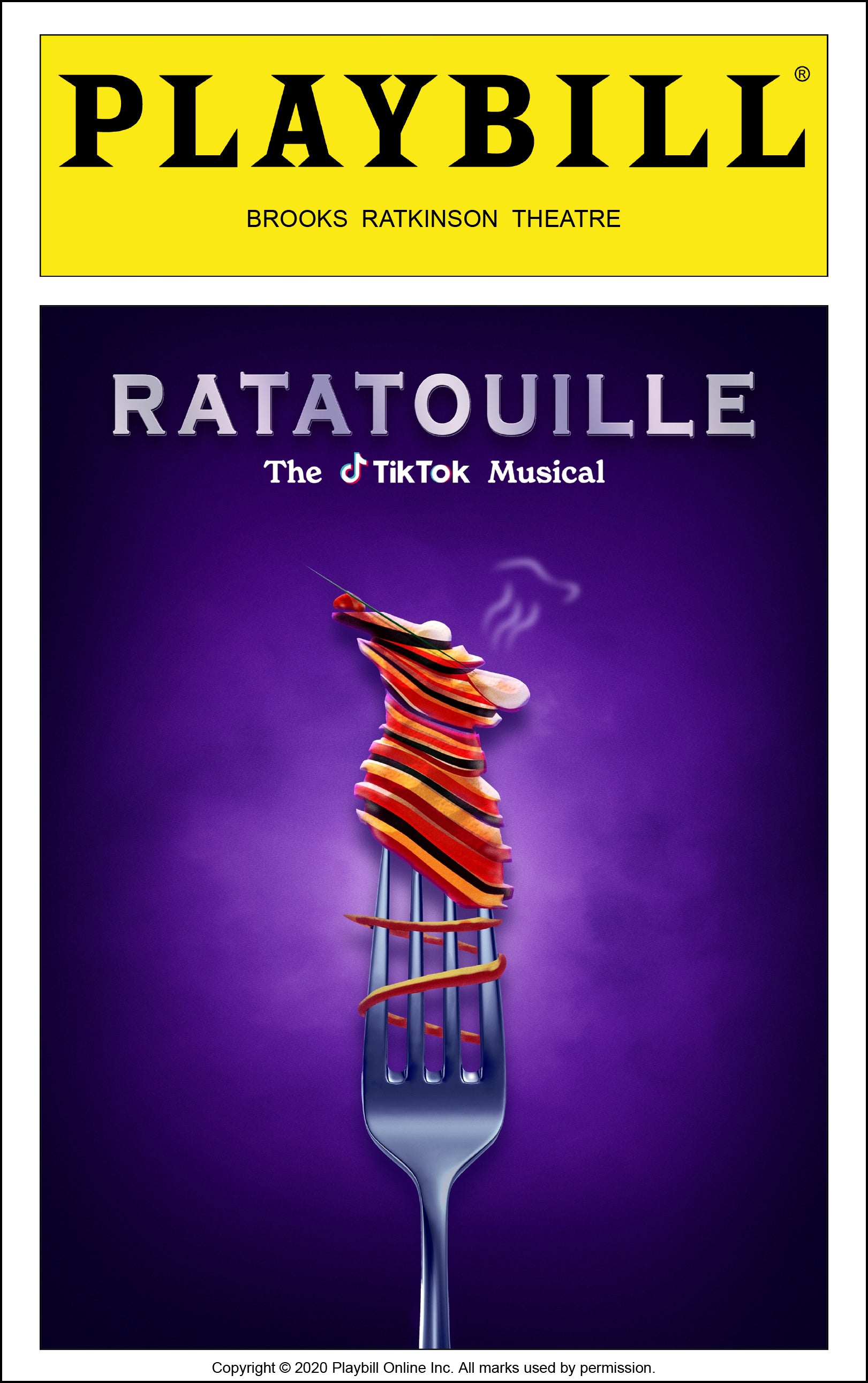 Ratatouille the TikTok Musical Limited Edition Playbill