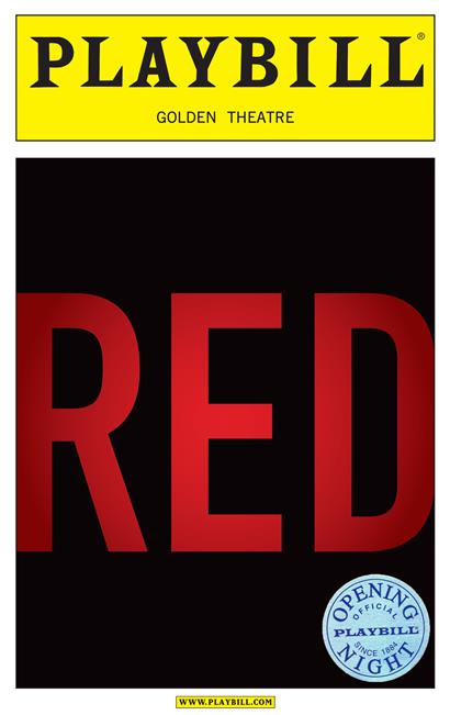 Red Limited Edition Official Opening Night Playbill