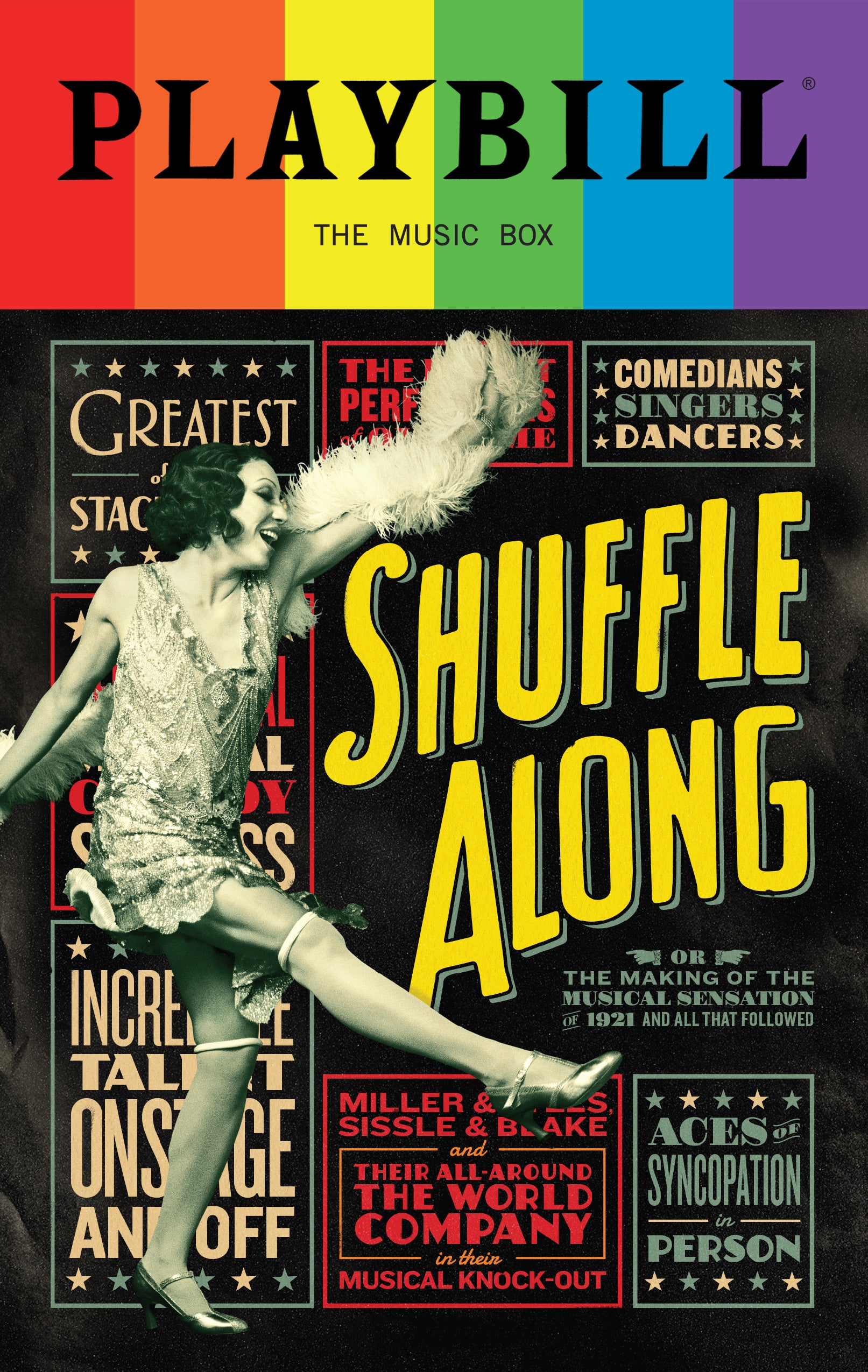 Shuffle Along - June 2016 Playbill with Rainbow Pride Logo
