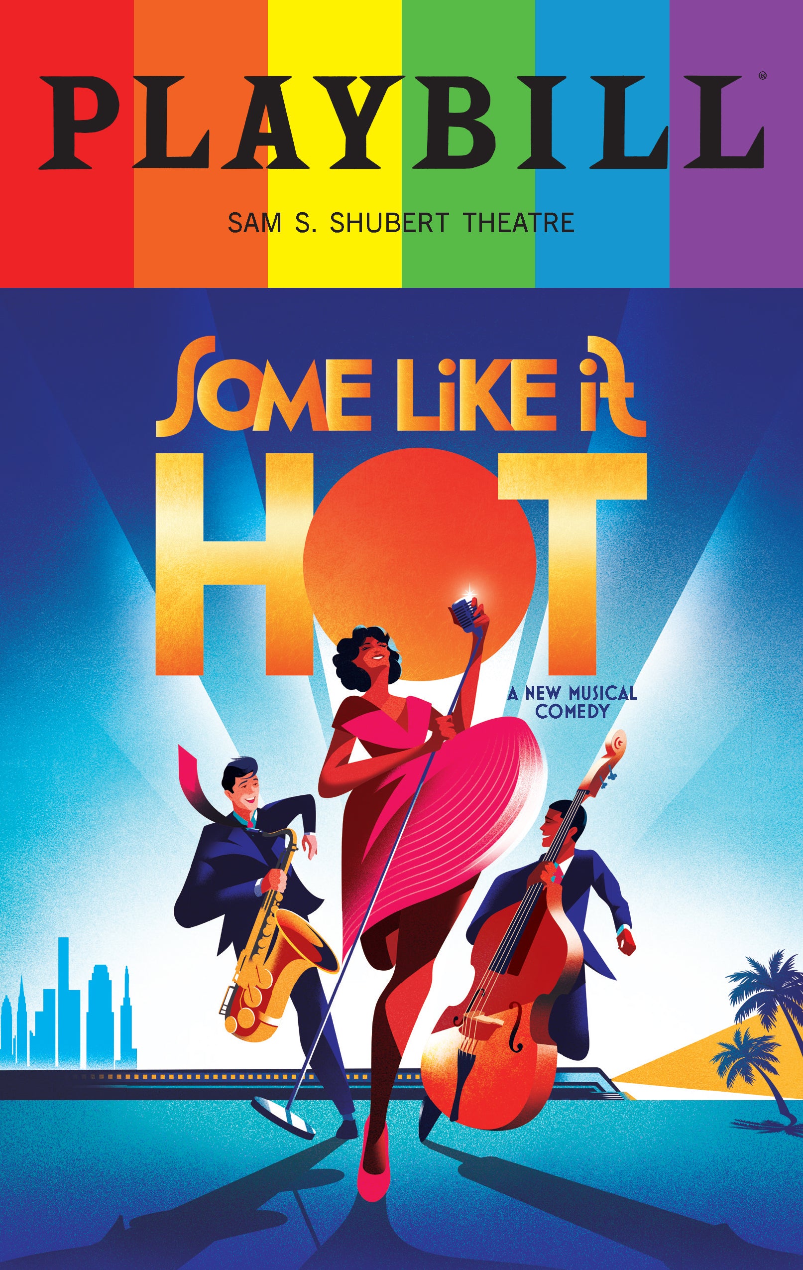 Some Like It Hot Playbill with Limited Edition 2023 Rainbow Pride Logo