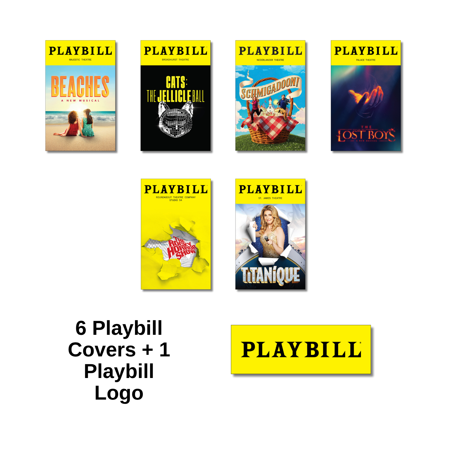 Spring 2026 Expansion Pack - Now on Broadway Sticker Pack of Playbill Covers