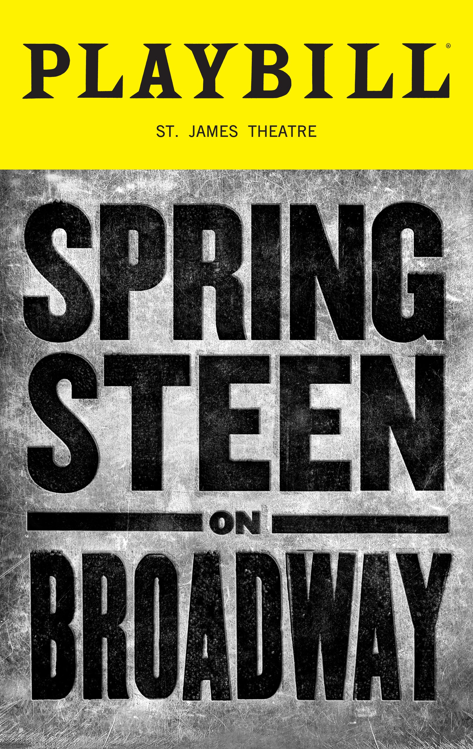 Springsteen On Broadway Limited Edition June 2021 Playbill