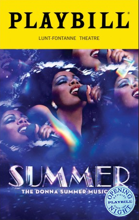 Summer: The Donna Summer Musical Limited Edition Official Opening Night Playbill