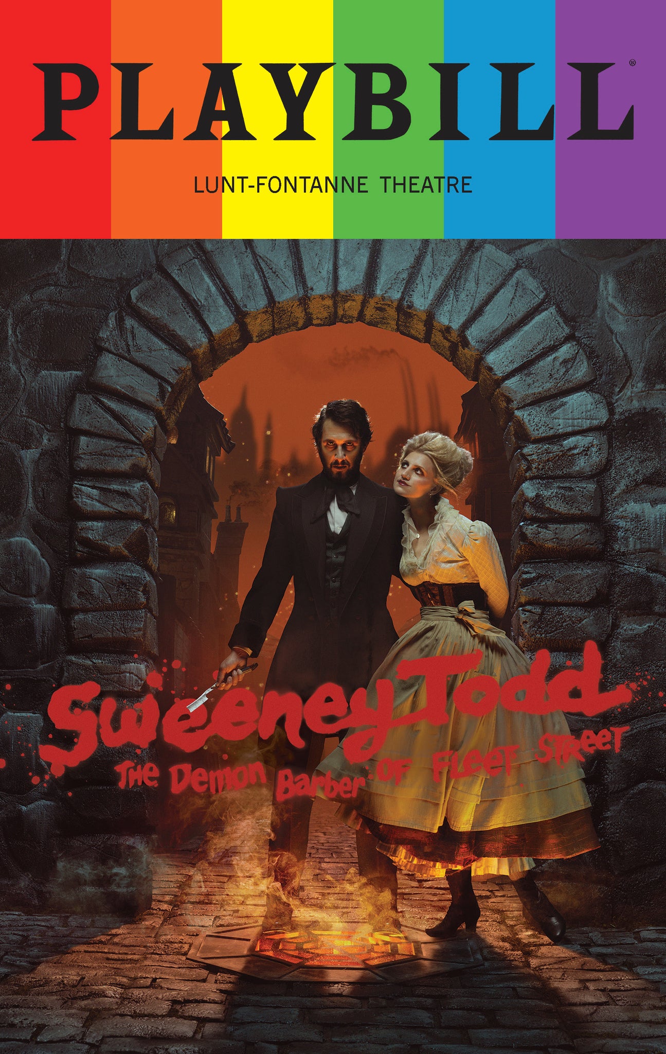 Sweeney Todd Revival Playbill with Limited Edition 2023 Rainbow Pride Logo