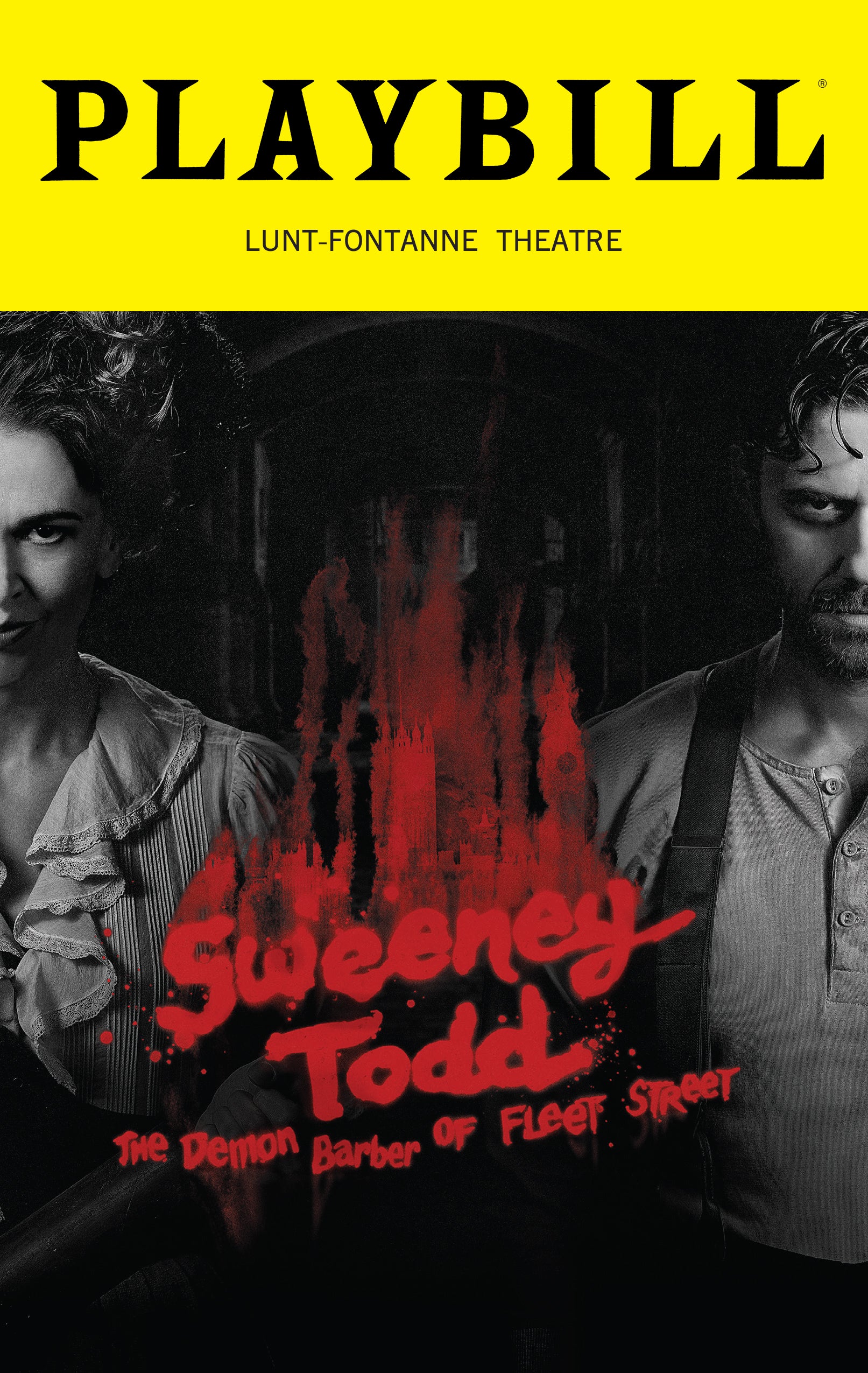Sweeney Todd Playbill with Sutton Foster and Aaron Tveit