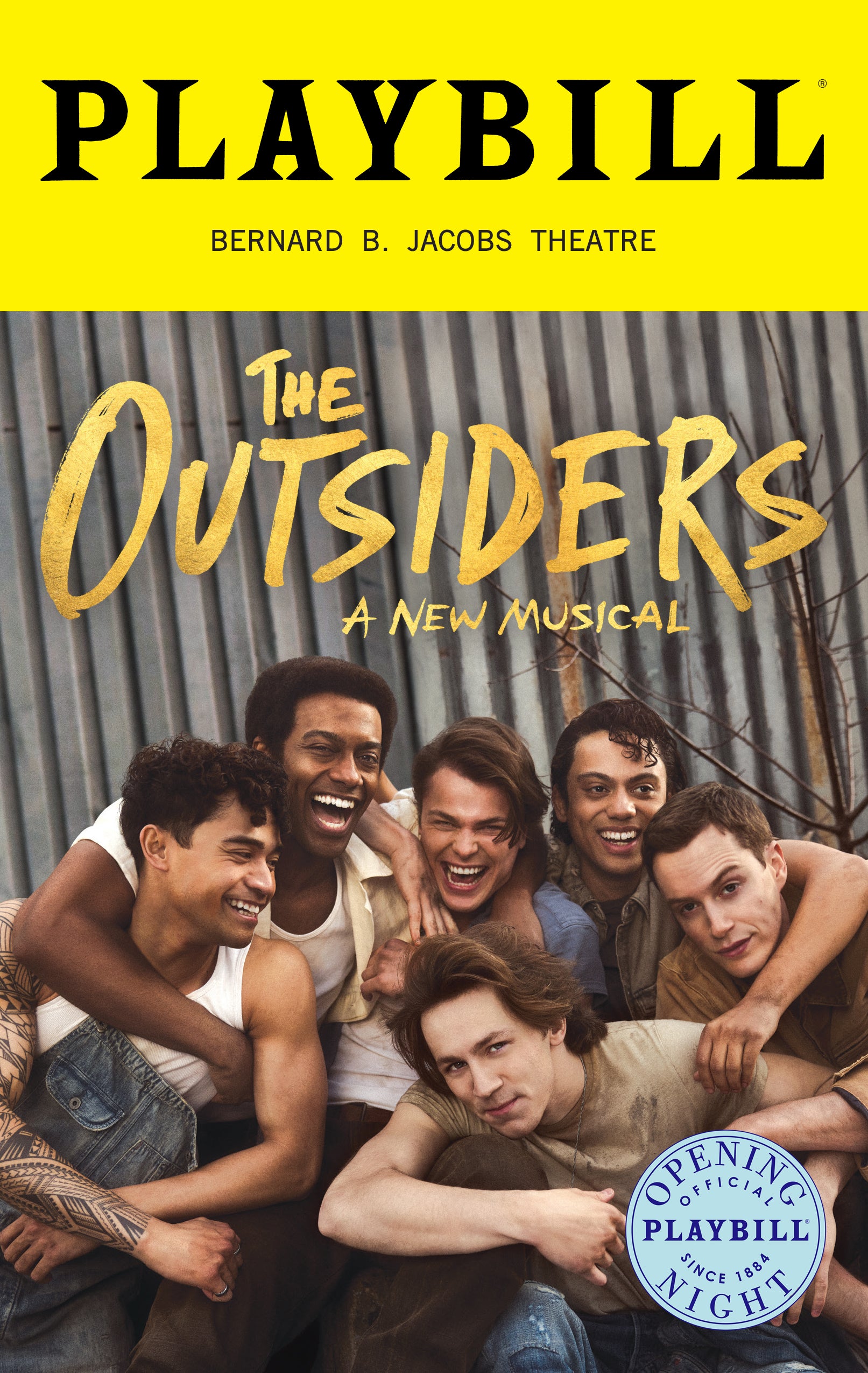 The Outsiders Limited Edition Official Opening Night Playbill