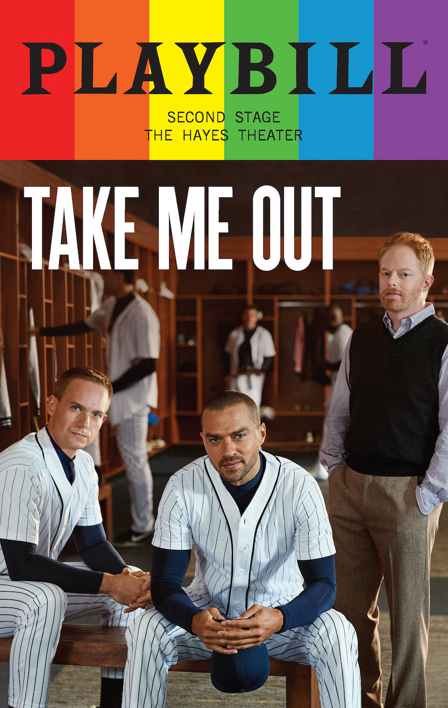Take Me Out 2022 Playbill with Rainbow Pride Logo