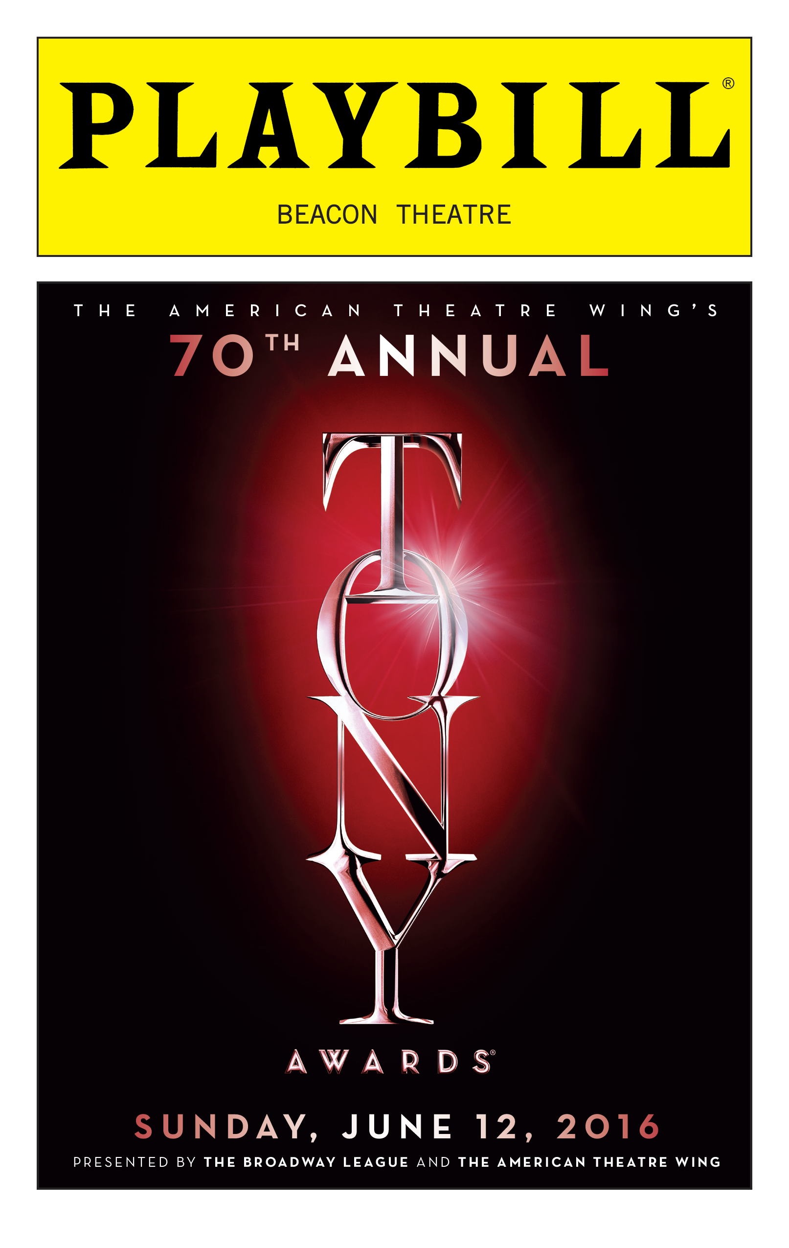The 2016 Tony Awards Playbill