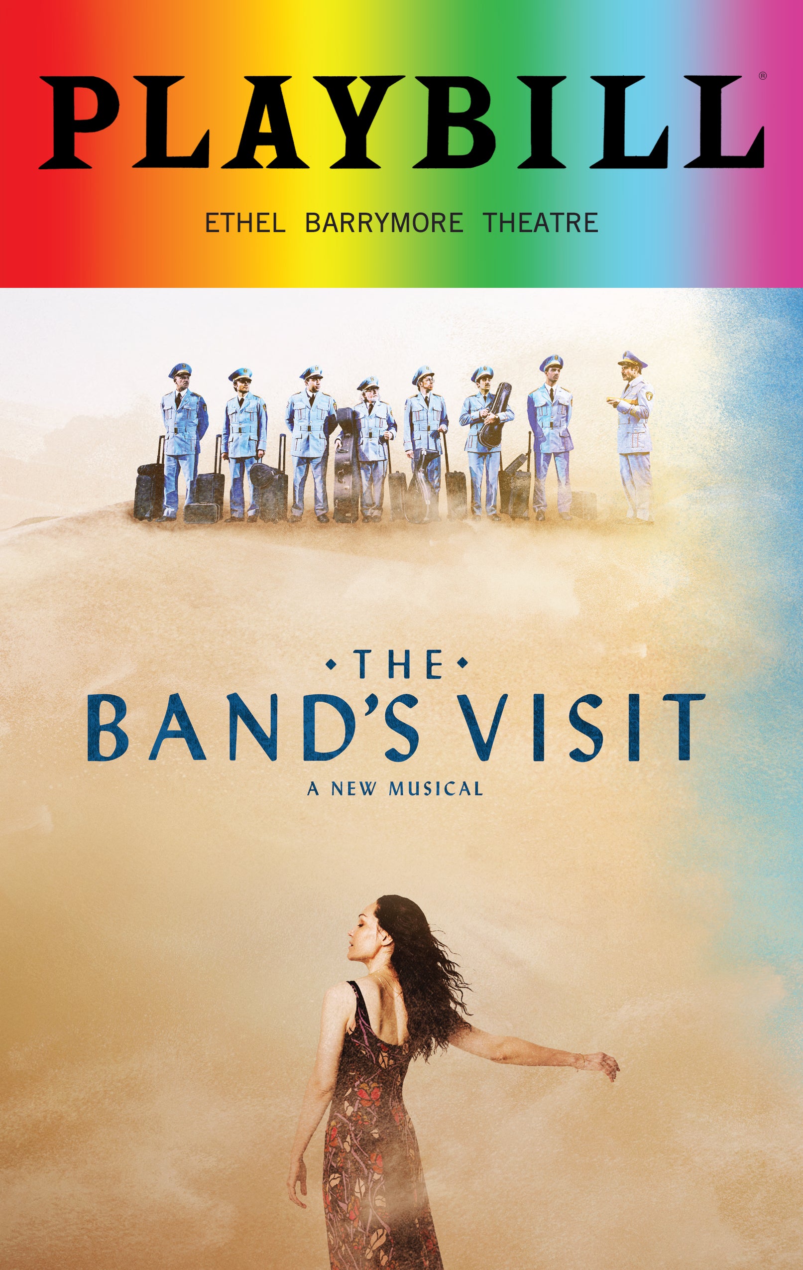 The Band's Visit - June 2018 Playbill with Rainbow Pride Logo
