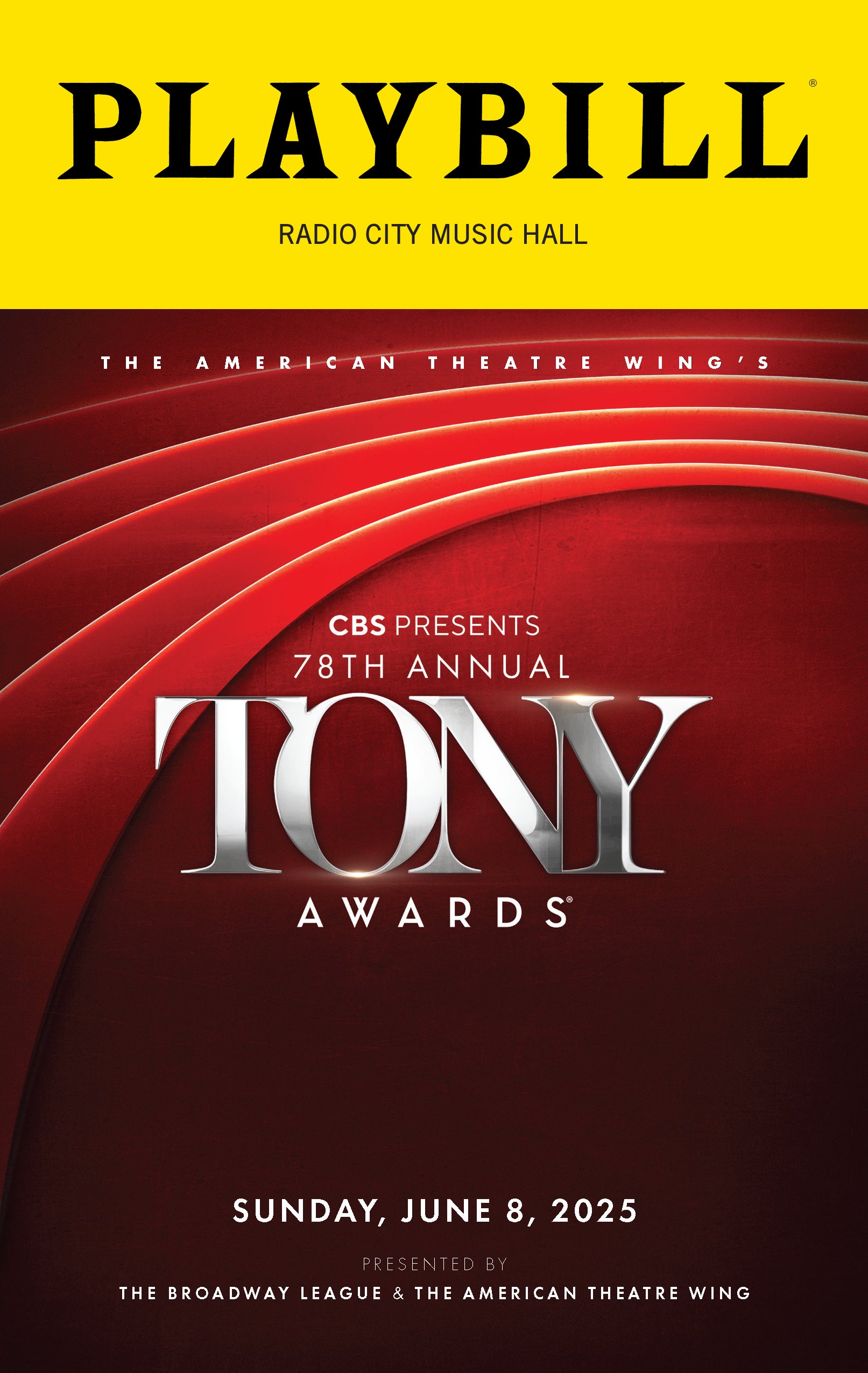 The 2025 Tony Awards Playbill