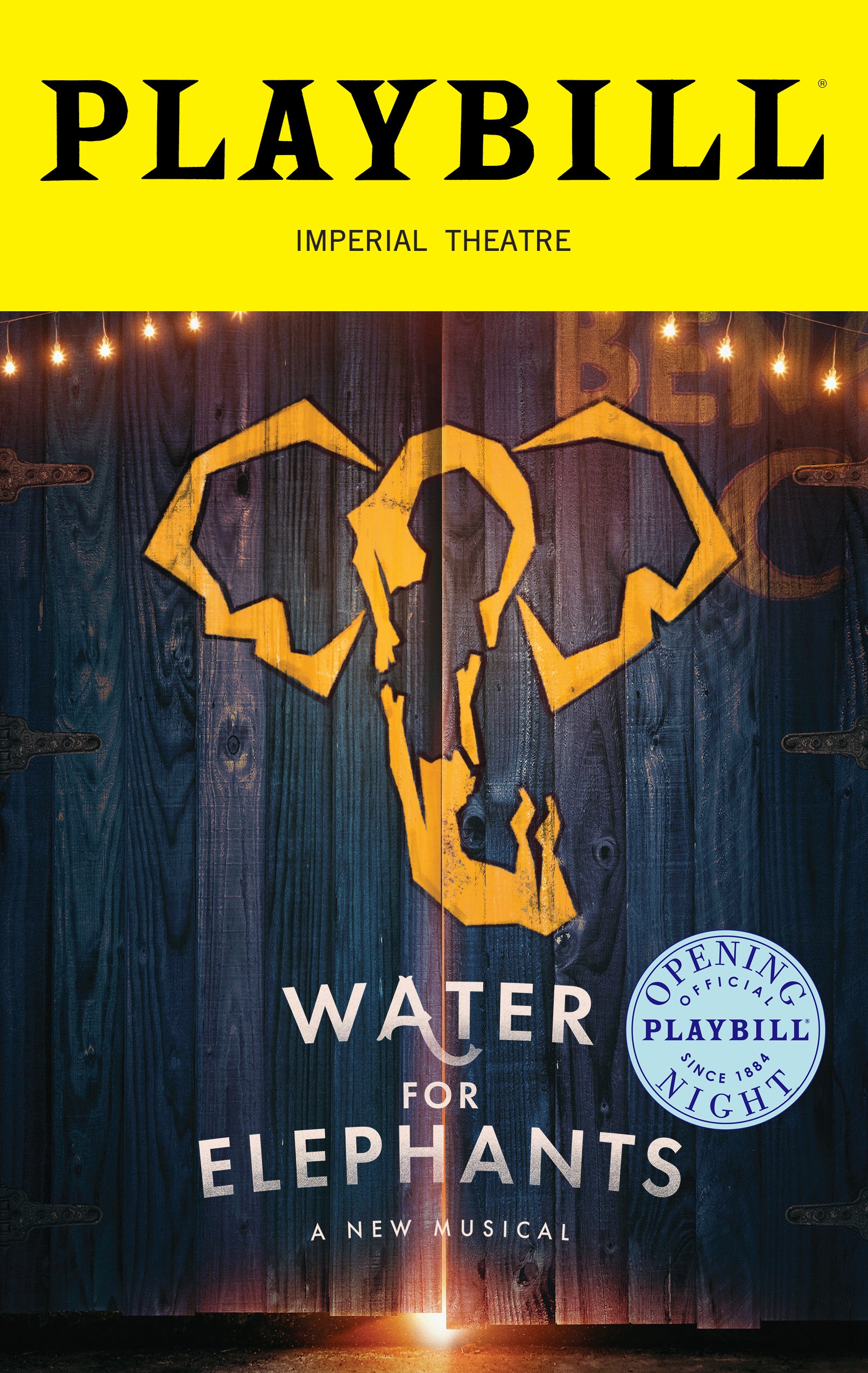 Water for Elephants Limited Edition Official Opening Night Playbill