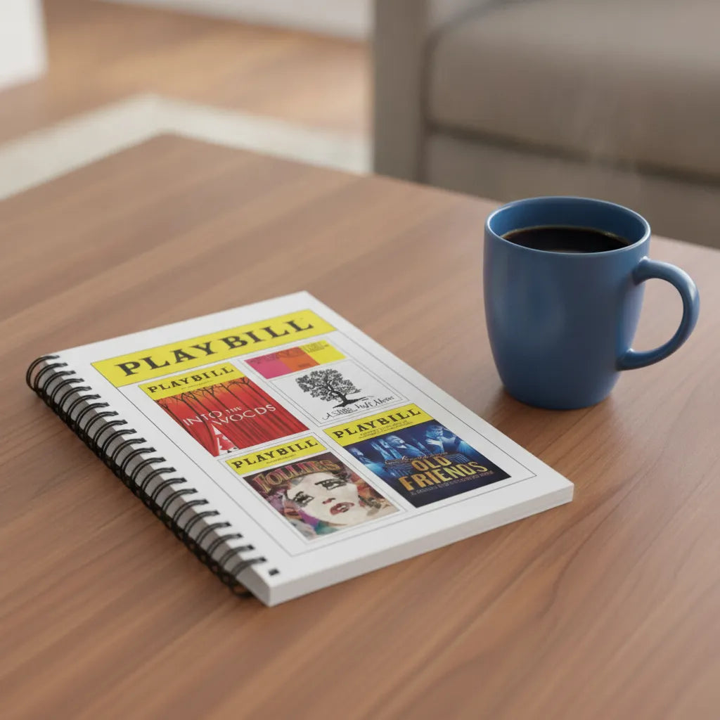 Custom Playbill Spiral Notebook with 4 Sondheim Covers - Choose 4 Favorites from 30+ Covers!