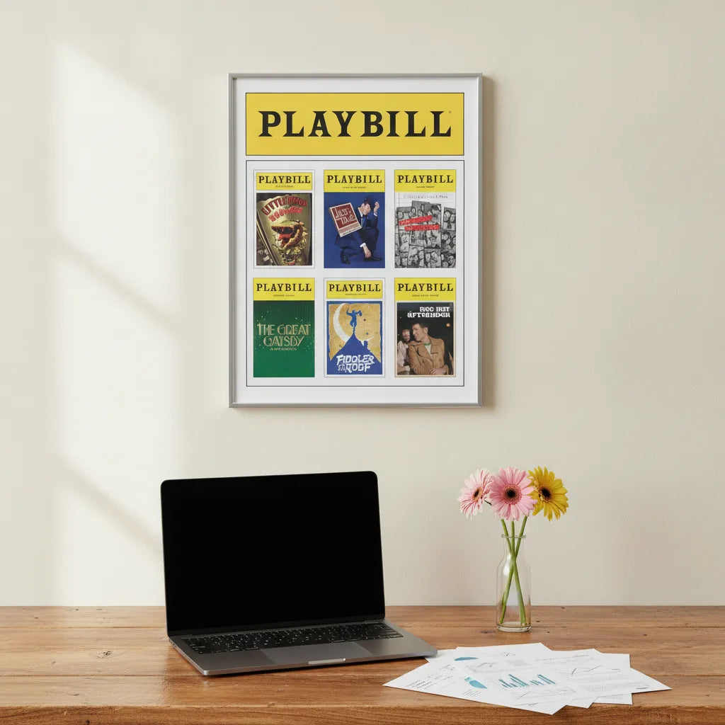 TEST - CUSTOM 6 Playbill Covers Poster - Choose 6 Favorites from 70+ Covers!
