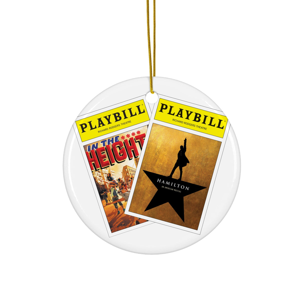CUSTOM Playbill Covers - Groundbreaking Shows - Ceramic Ornament - Choose 2 favorites from 30+ Covers