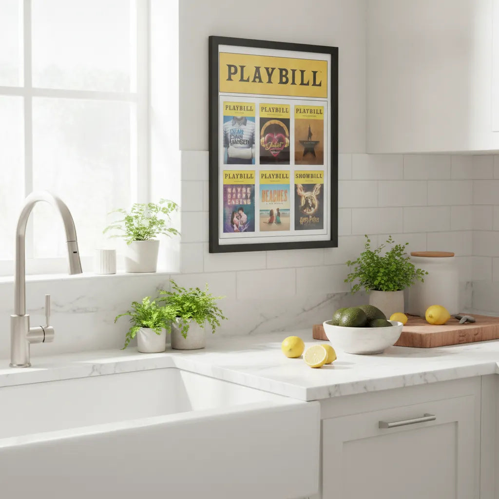 CUSTOM - Playbill Framed Poster - Choose 6 Covers from over 70+ Playbills