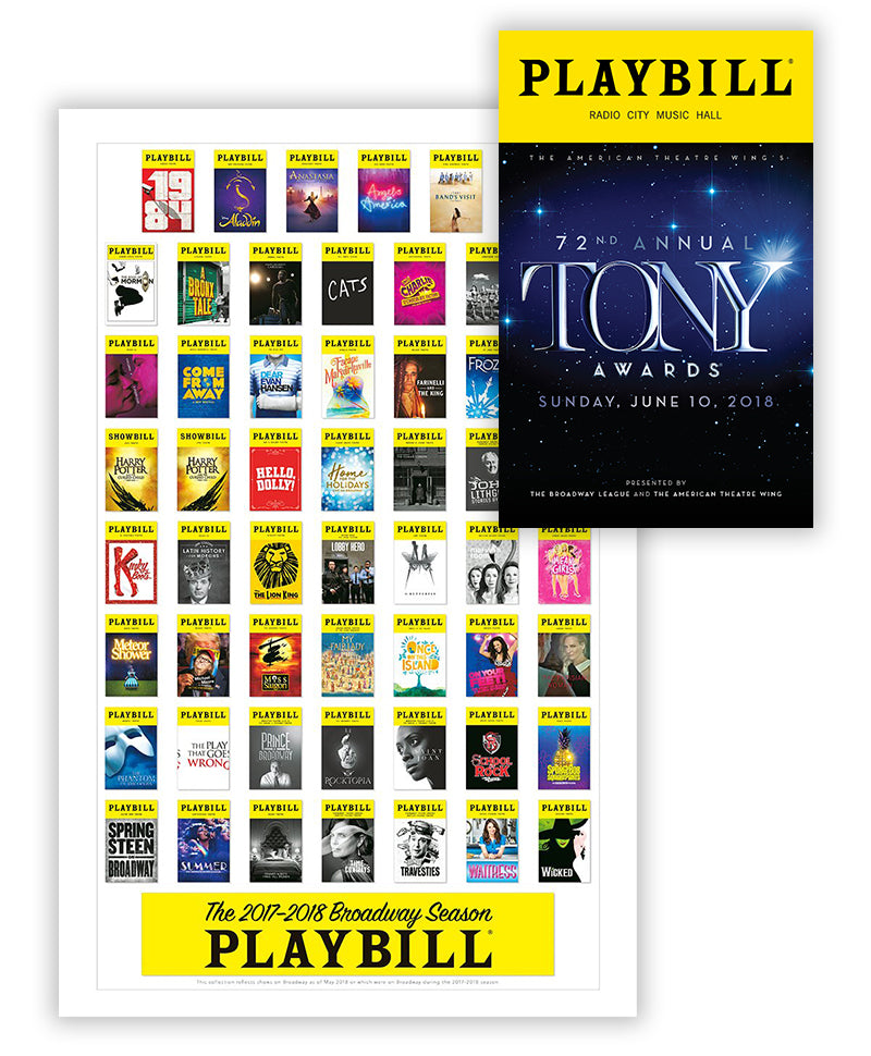 2018 Tony Awards Playbill & Season Poster Combo