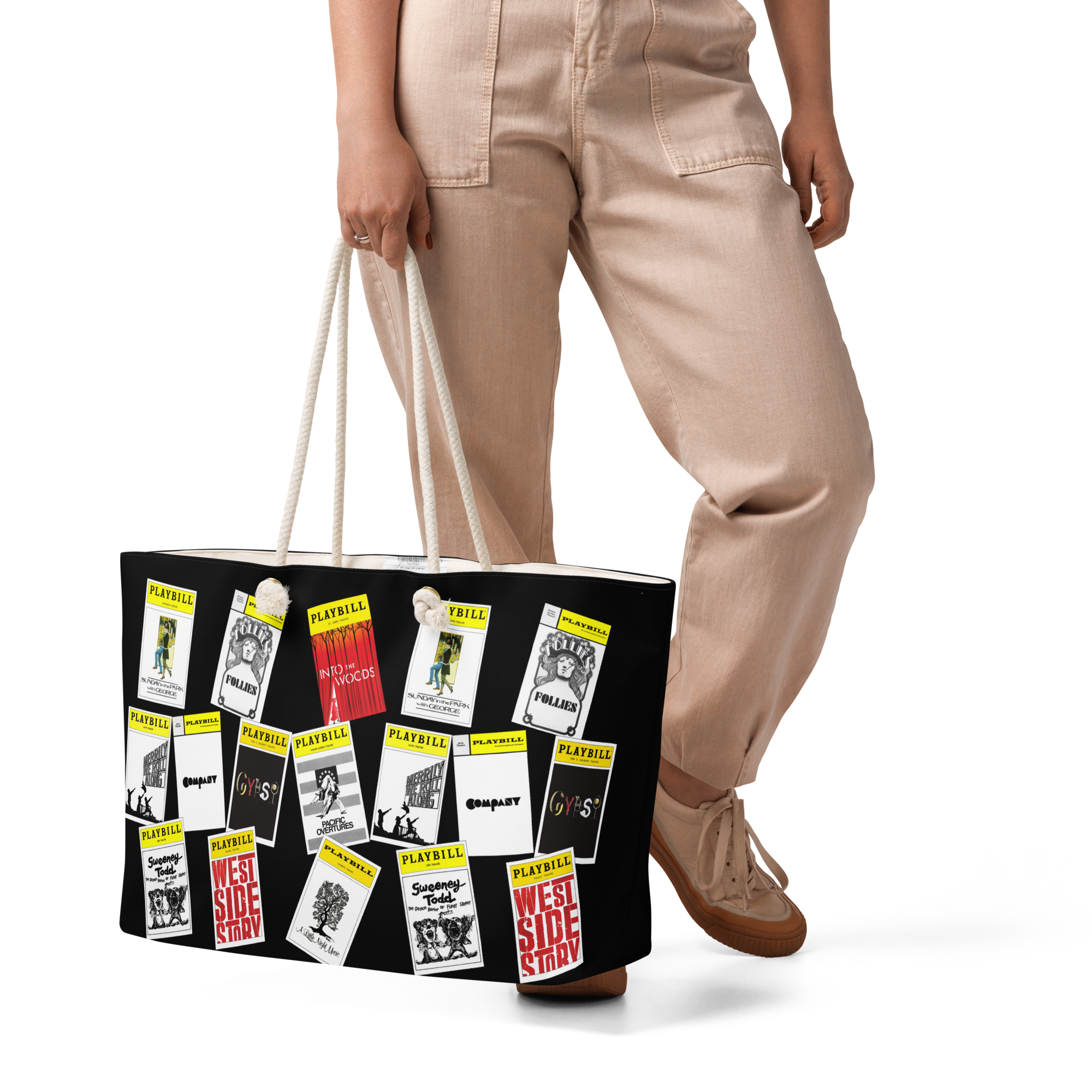 Playbill Covers Sondheim Oversized Weekender Bag