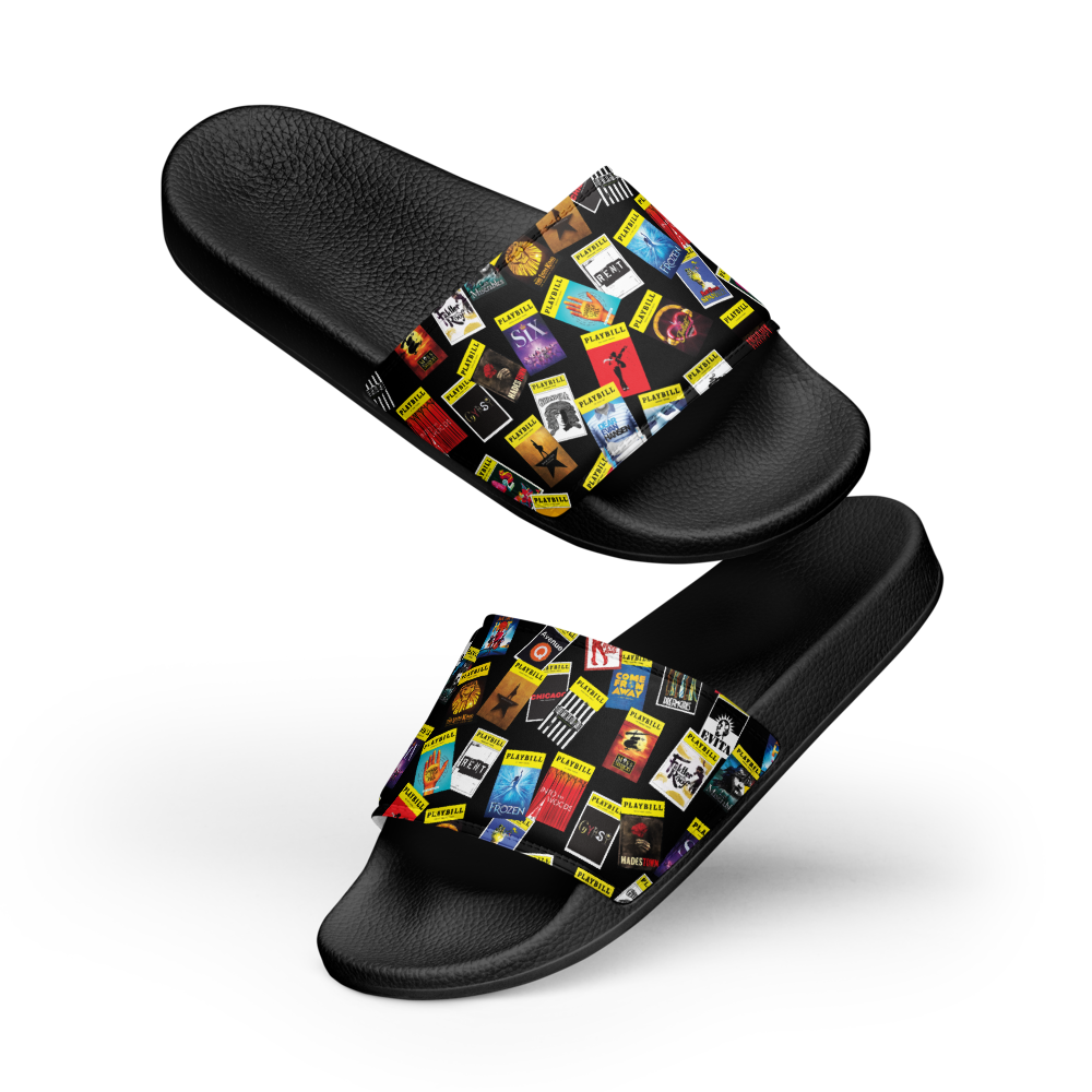 Playbill Covers - Women's Slides Black Design