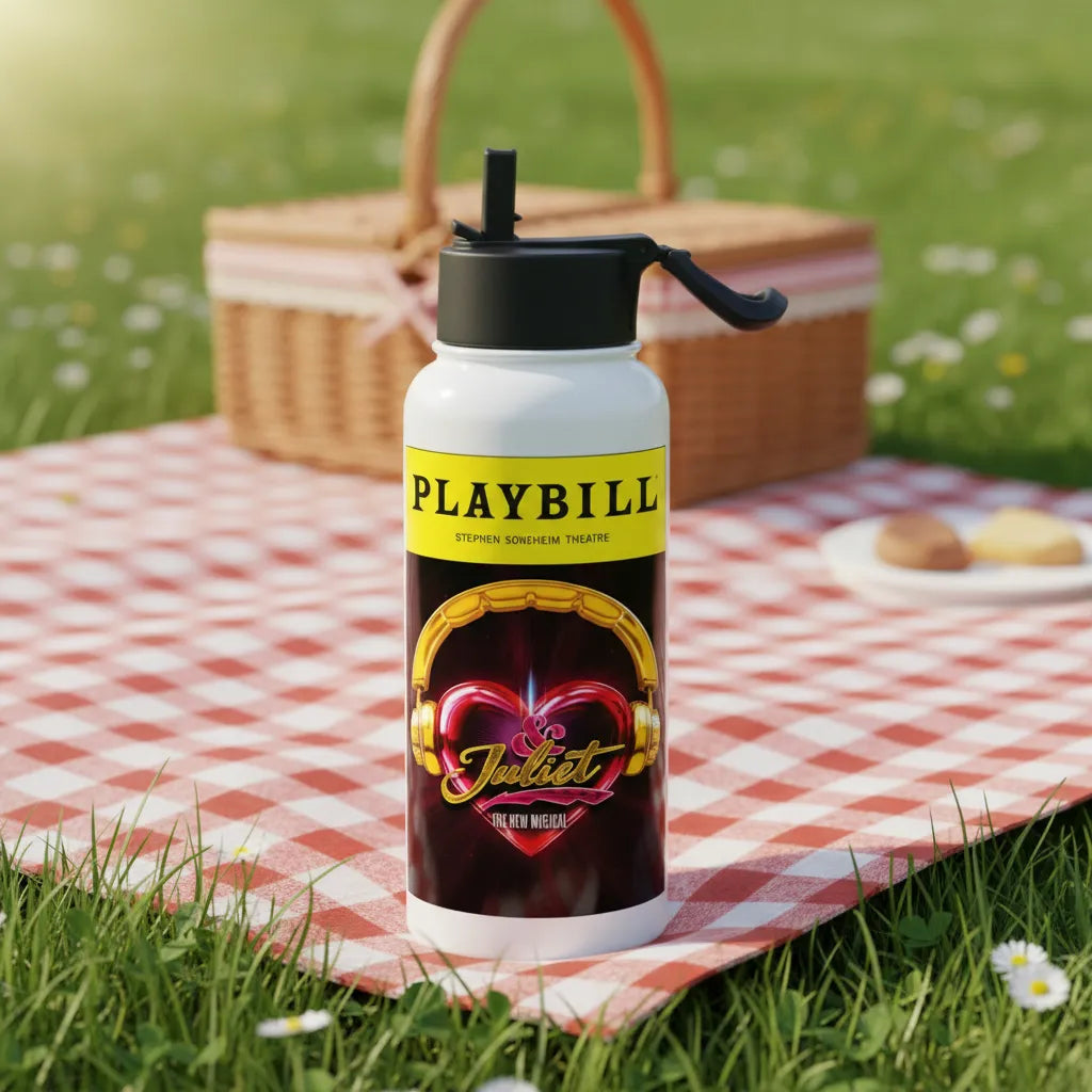 Custom 32oz Playbill Covers Water Bottle - Choose 3 Favorites from 70+ Covers!
