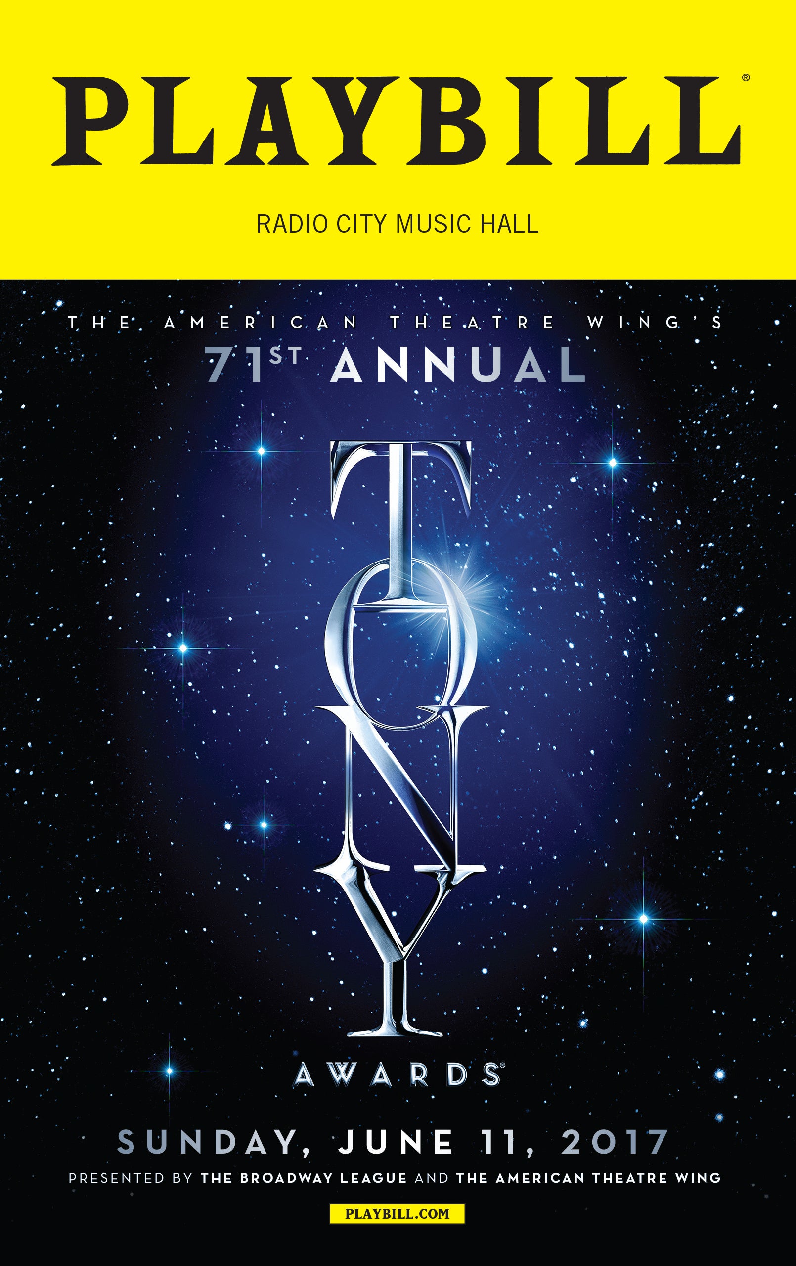 The 2017 Tony Awards Playbill