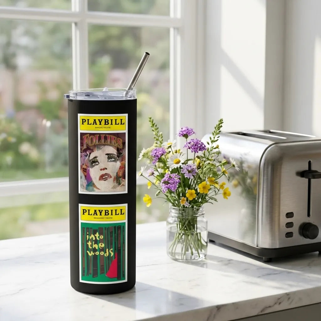 CUSTOM Playbill Sondheim Stainless Steel Tumbler - Choose any 6 Playbill covers from over 30+