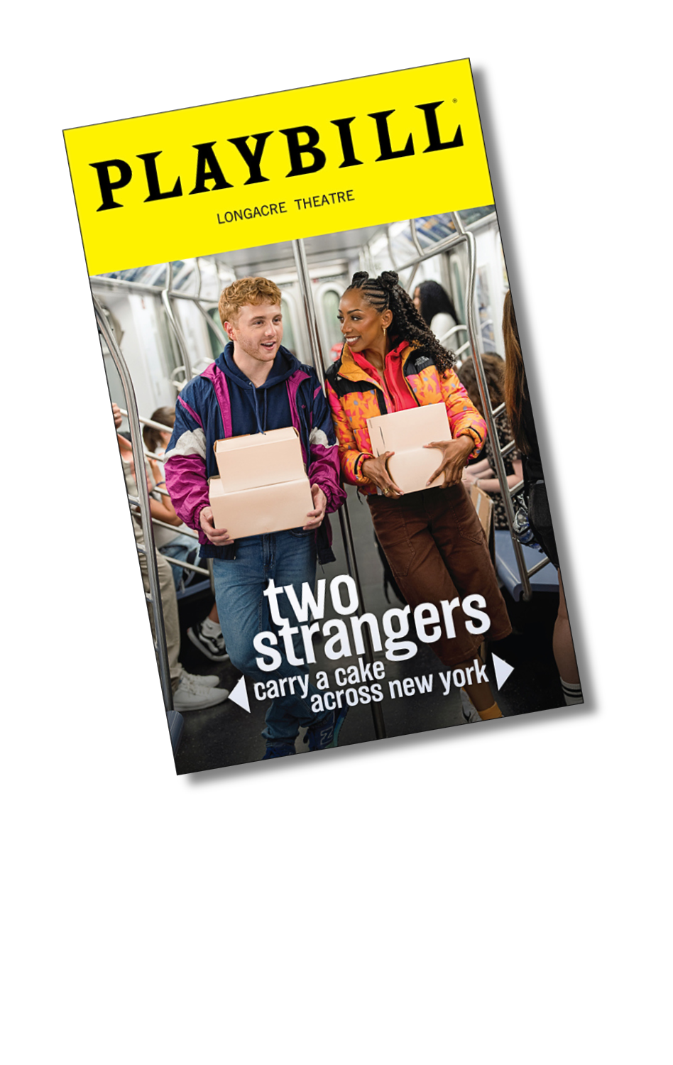 Two Strangers (Carry a Cake Across New York) Playbill Sticker