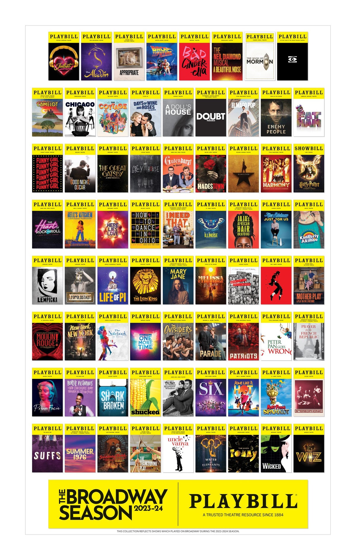 Broadway Season Playbill Poster 2023-2024