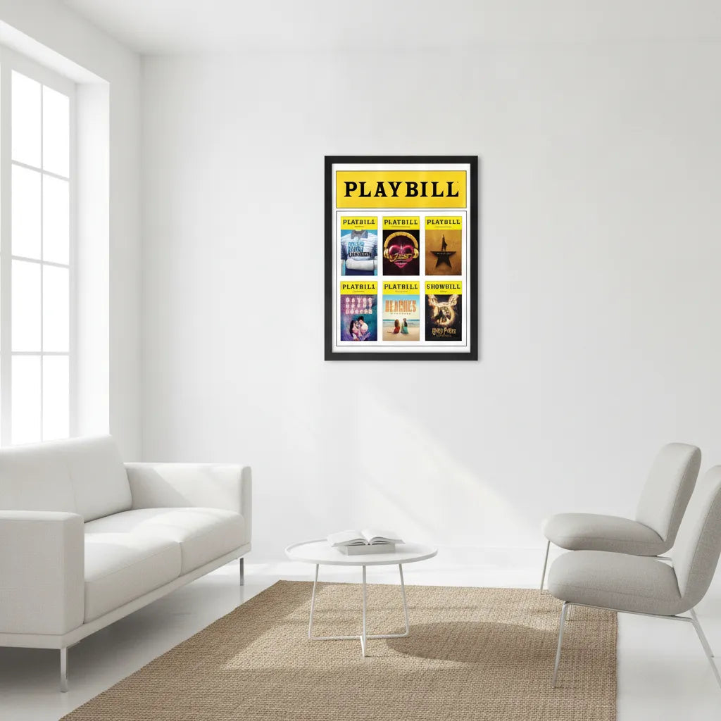 CUSTOM - Playbill Framed Poster - Choose 6 Covers from over 70+ Playbills