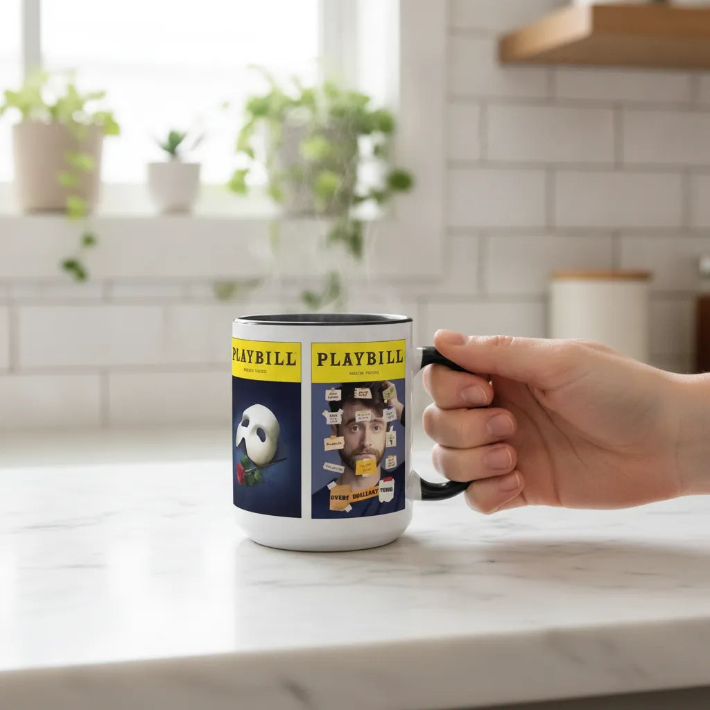 CUSTOM 15 oz. Playbill Covers Mug - Choose 4 Favorites from 70+ Covers!