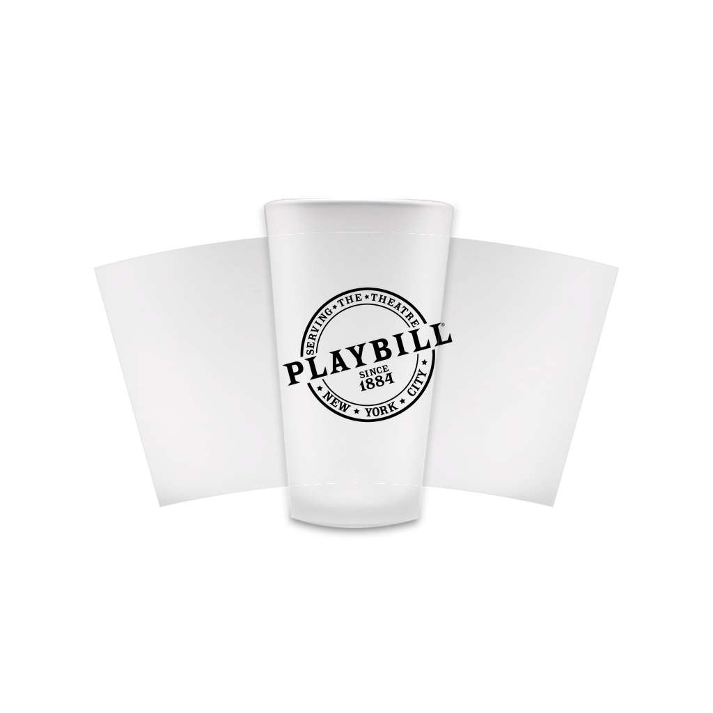 1884 Playbill Frosted Pint Glasses
