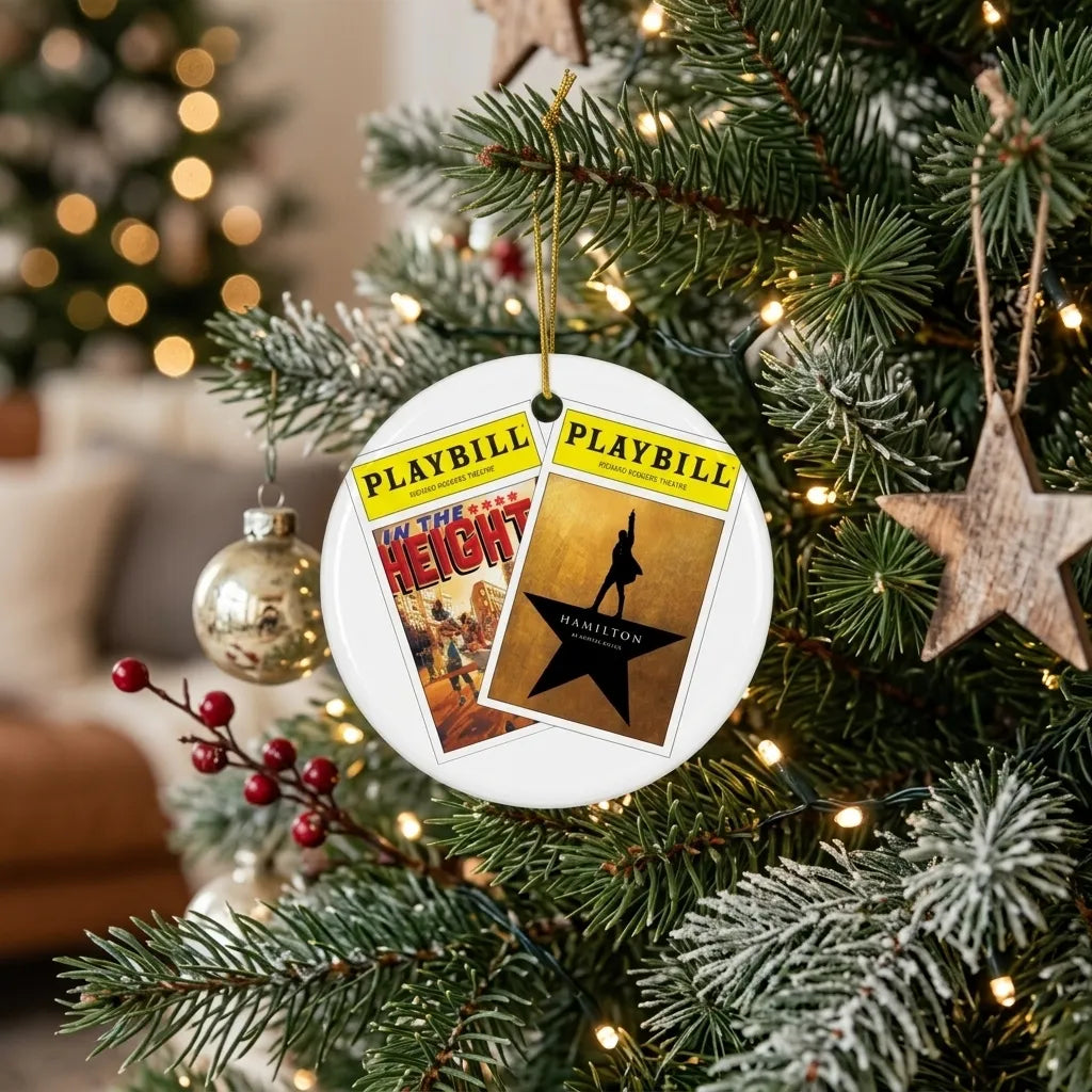 CUSTOM Playbill Covers - Groundbreaking Shows - Ceramic Ornament - Choose 2 favorites from 30+ Covers