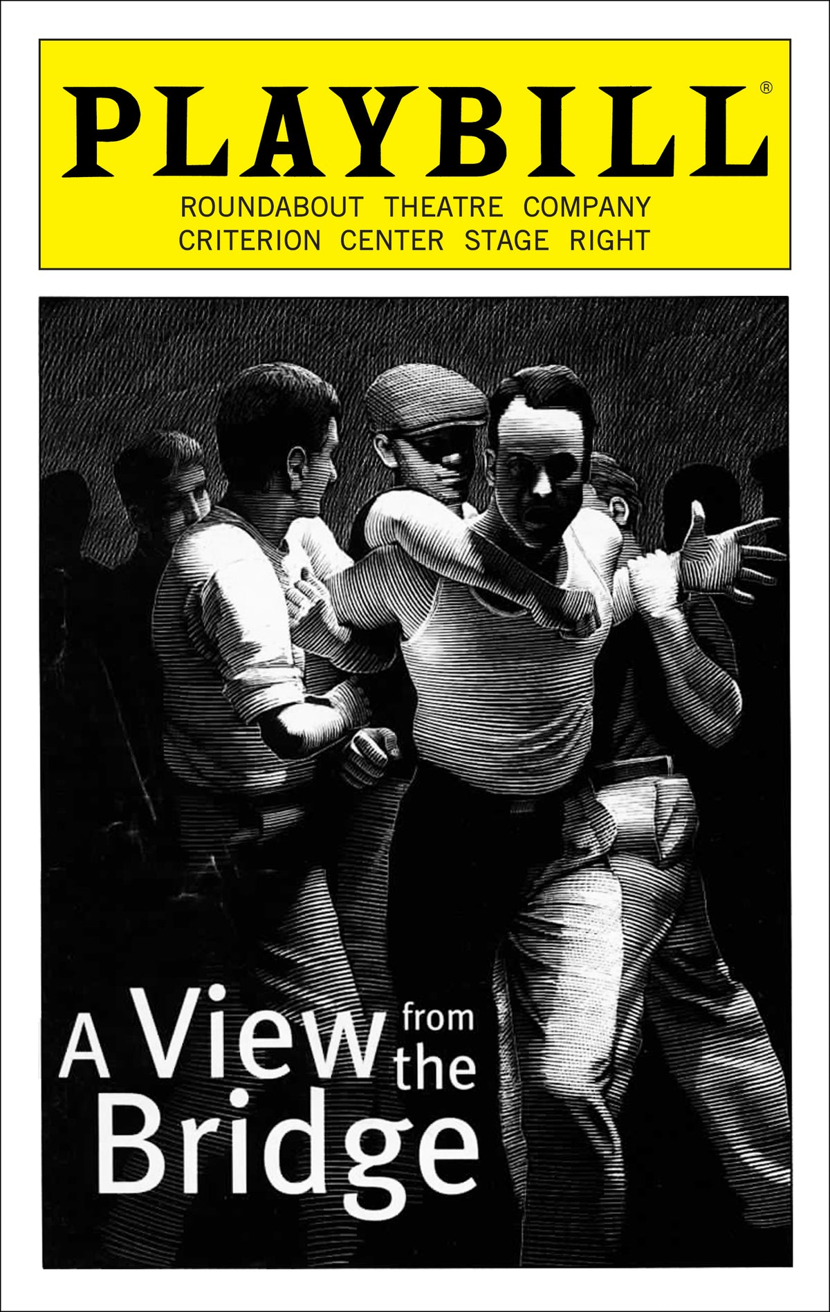 A View from the Bridge 1997 Limited Edition Official Opening Night Playbill featuring Anthony LaPaglia, Allison Janney, and Brittany Murphy