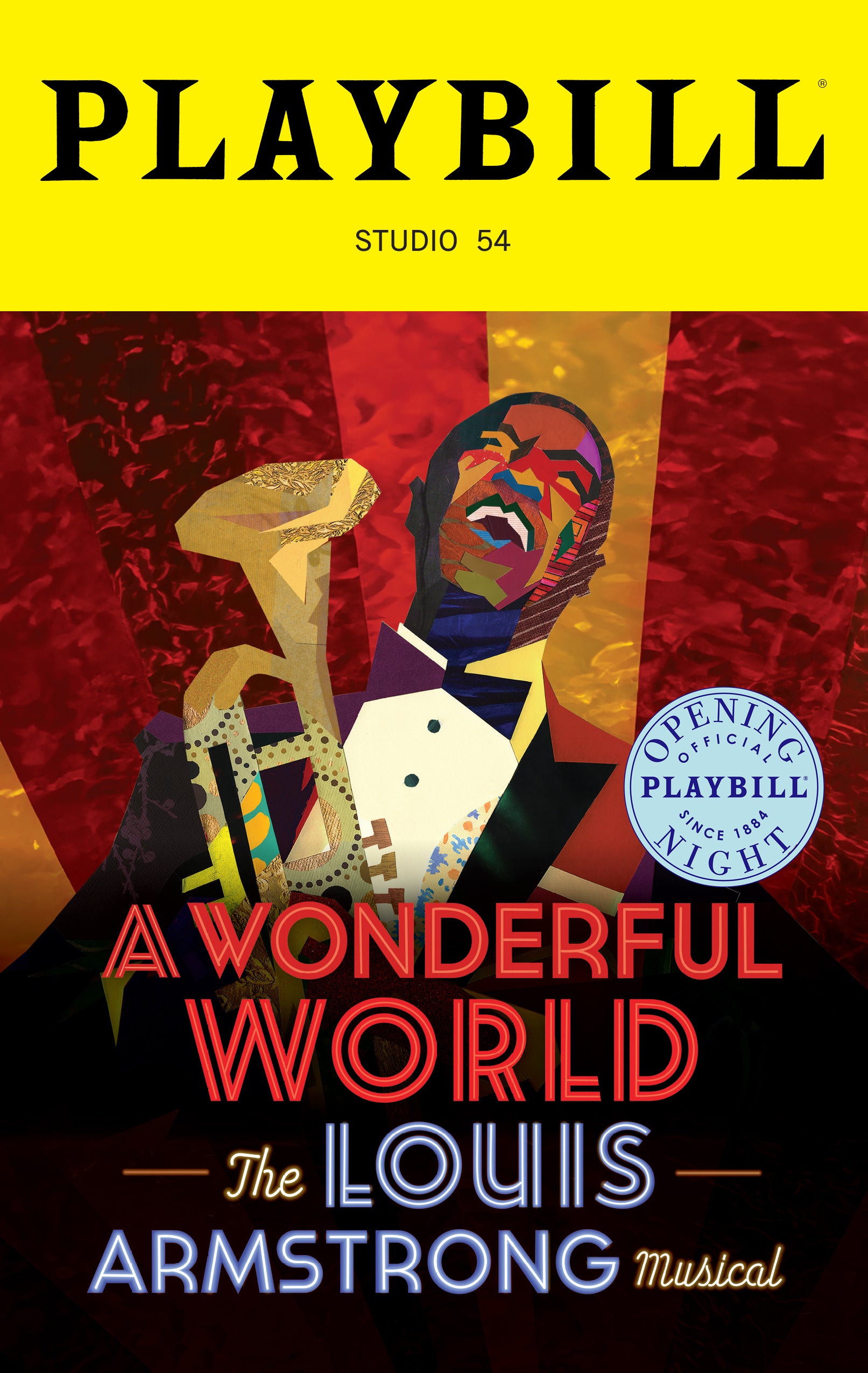 A Wonderful World: The Louis Armstrong Musical Limited Edition Official Opening Night Playbill