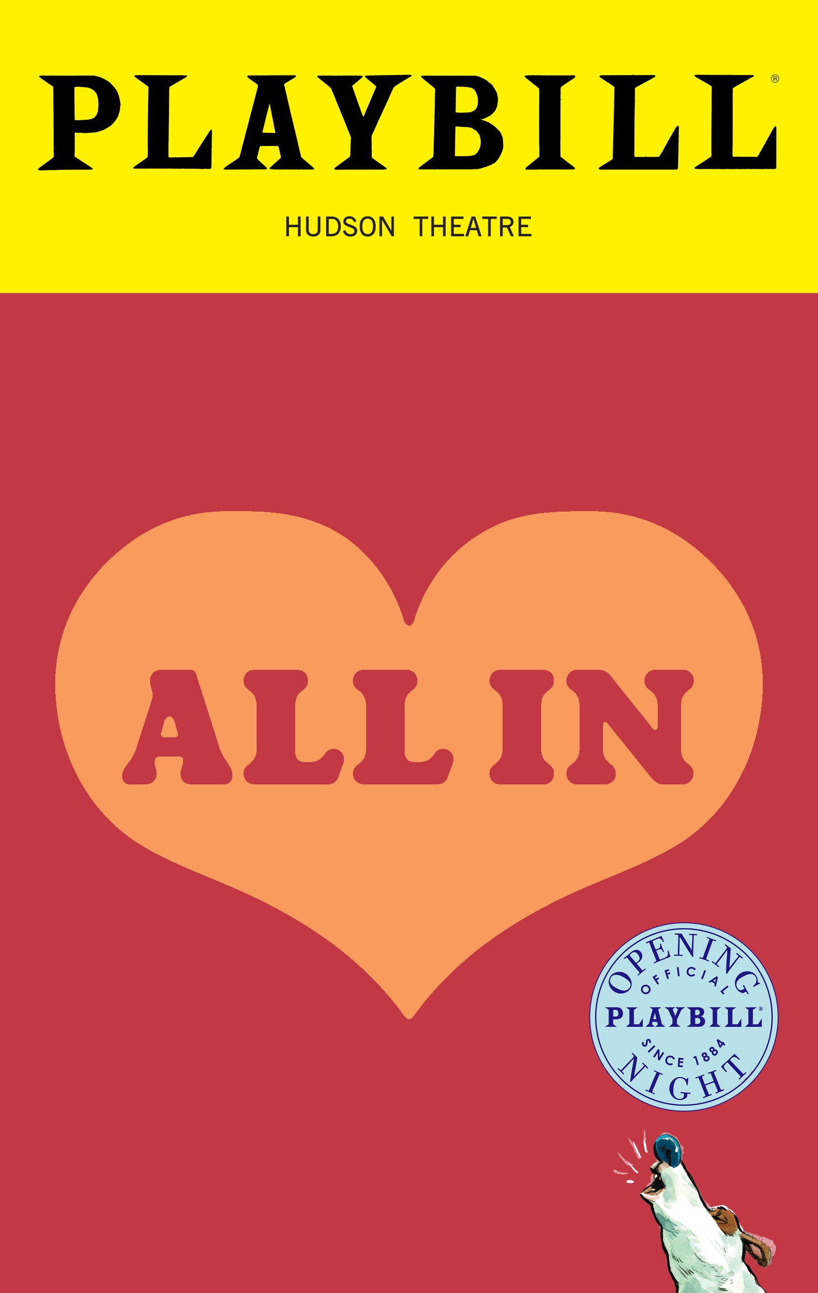 All In: Comedy About Love Limited Edition Official Opening Night Playbill