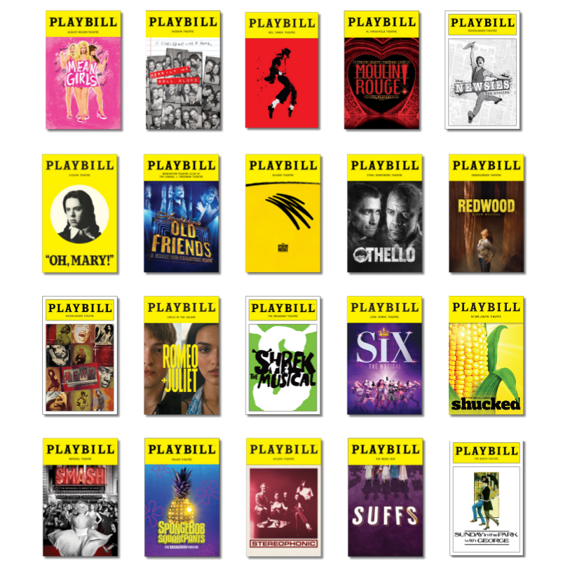 Ultimate Sticker Pack of Playbill Covers - Including Spring 2025