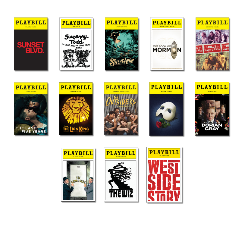 Ultimate Sticker Pack of Playbill Covers - Including Spring 2025