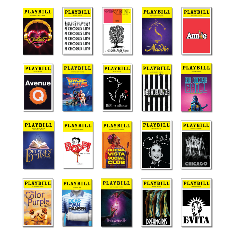 Ultimate Sticker Pack of Playbill Covers - Including Spring 2025