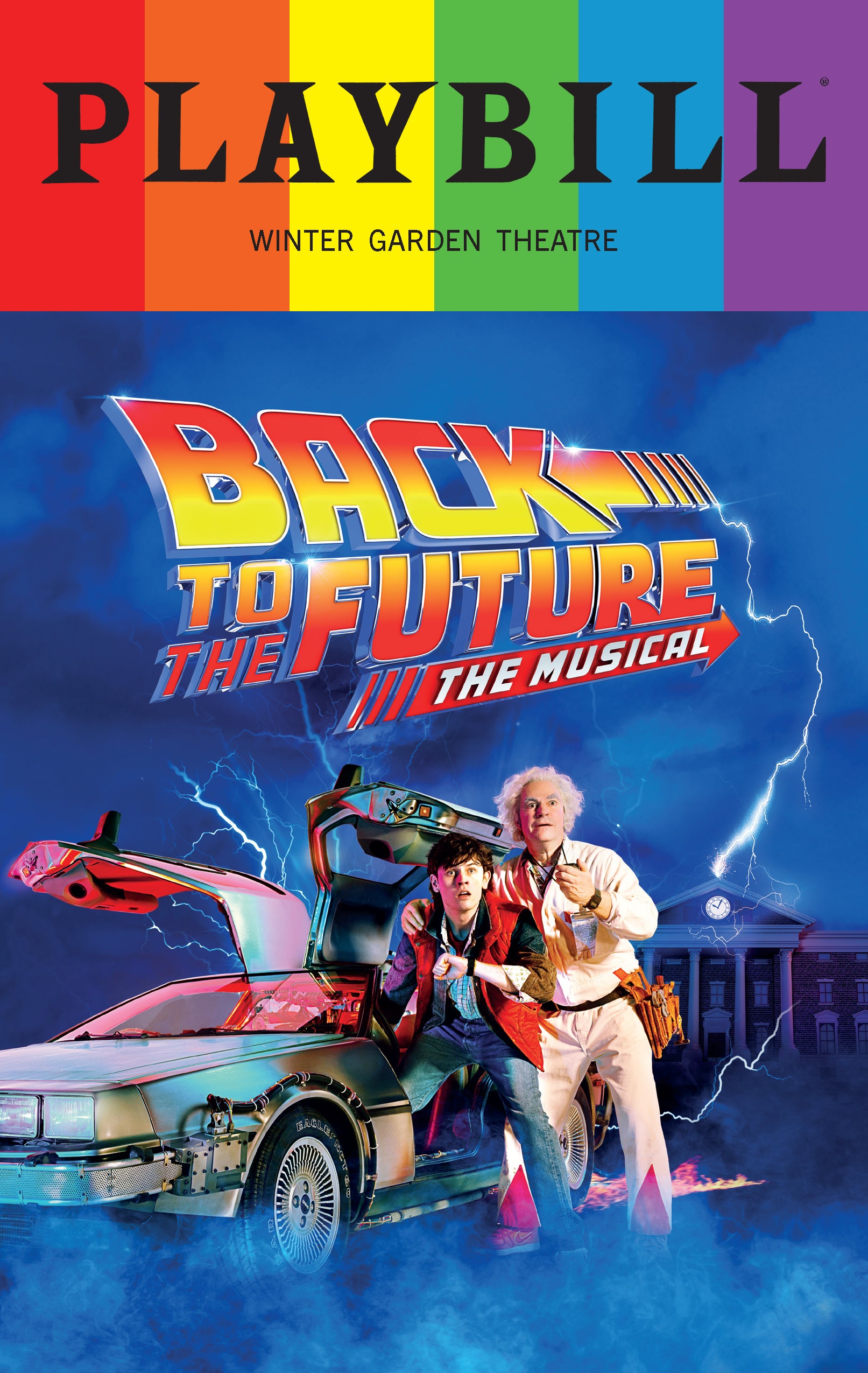 Back to the Future Playbill with Limited Edition 2024 Rainbow Pride Logo