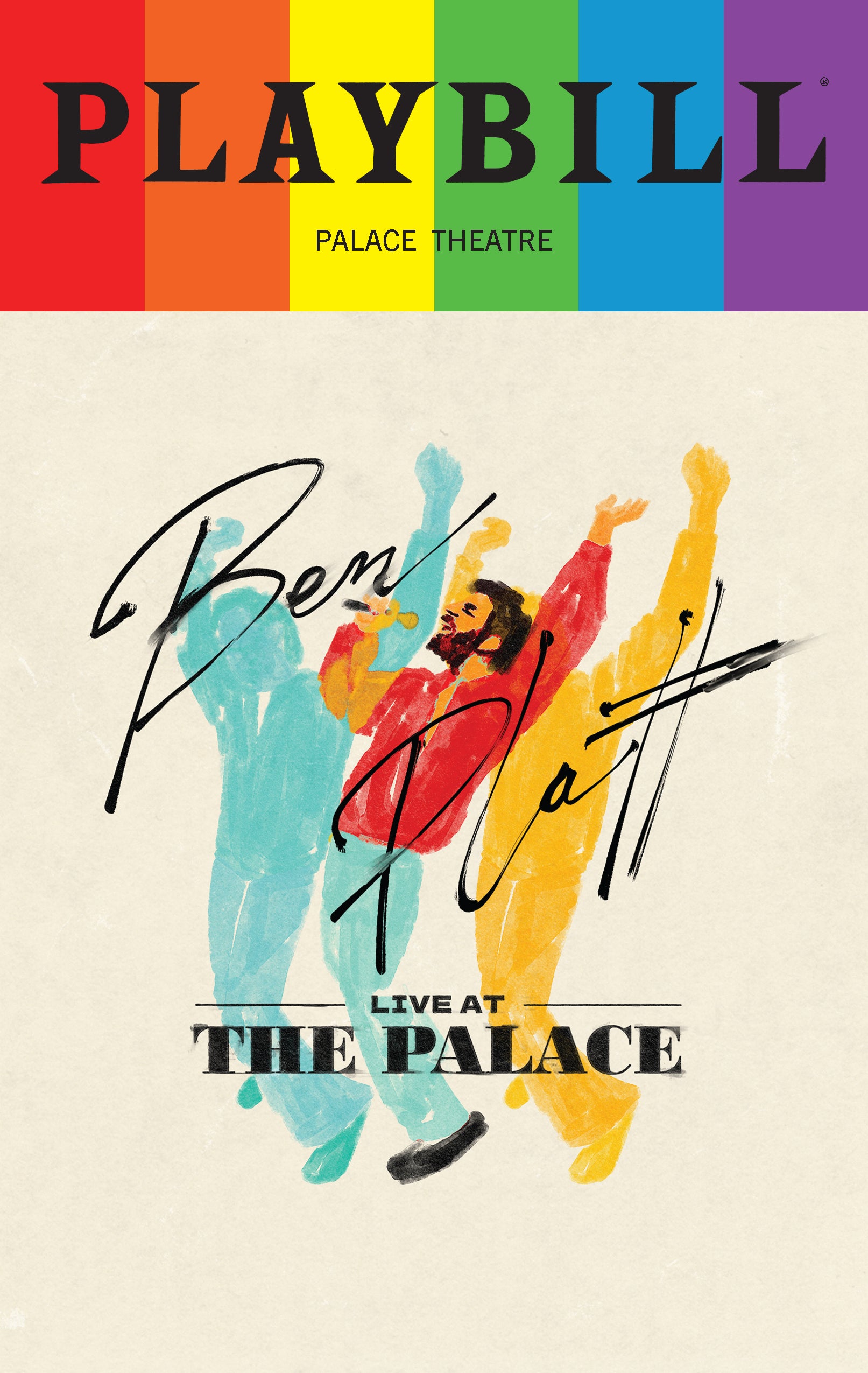 Ben Platt: Live at the Palace Playbill with Limited Edition 2024 Rainbow Pride Logo