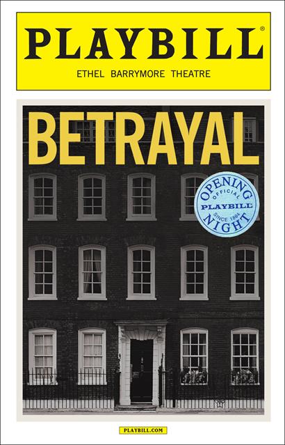 Betrayal Limited Edition Opening Night Playbill