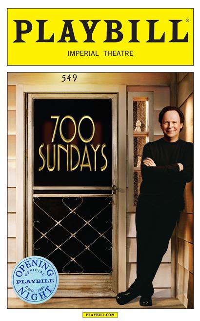 Billy Crystal: 700 Sundays Limited Edition Official Opening Night Playbill