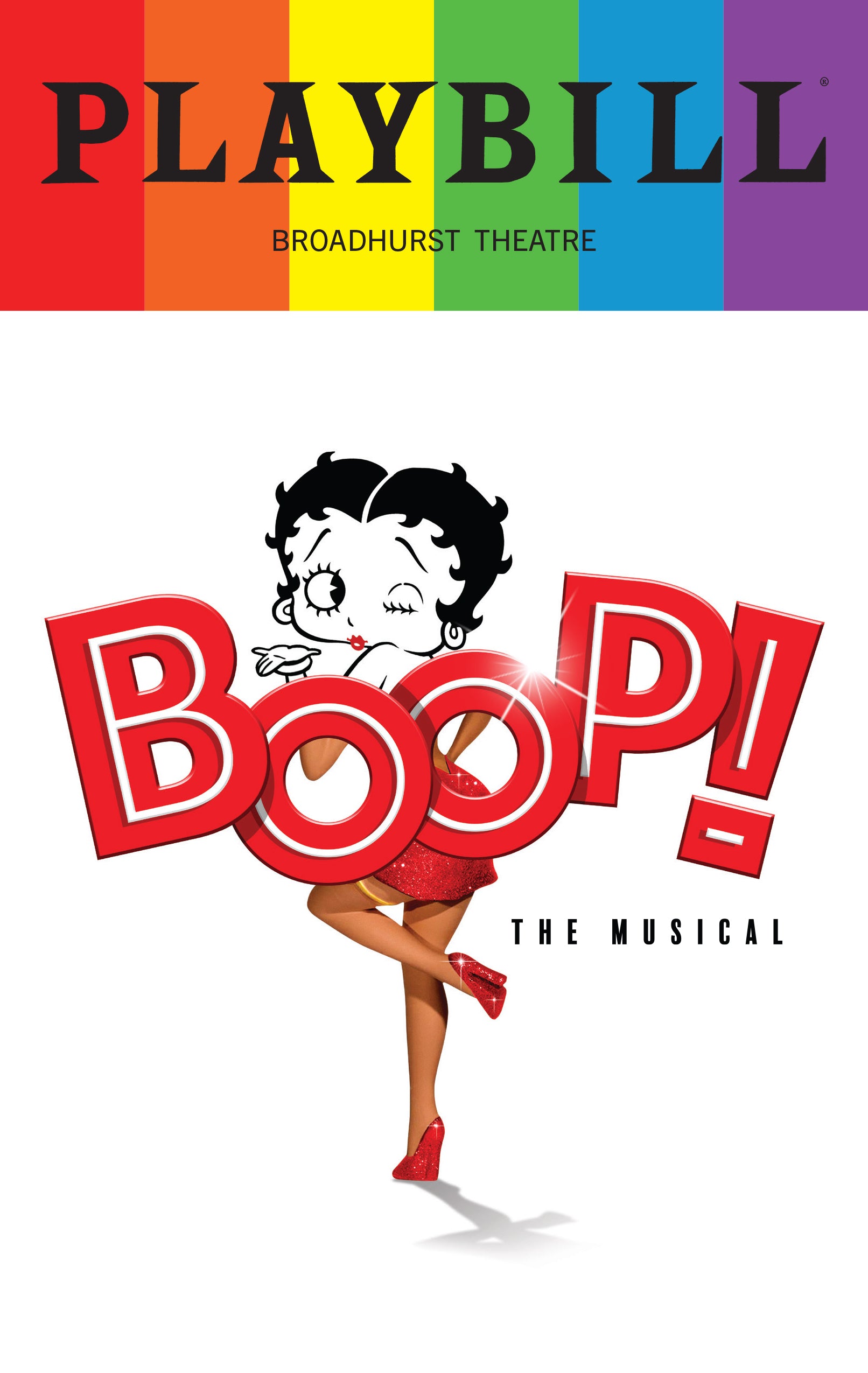 BOOP! The Musical Playbill with Limited Edition 2025 Rainbow Pride Logo