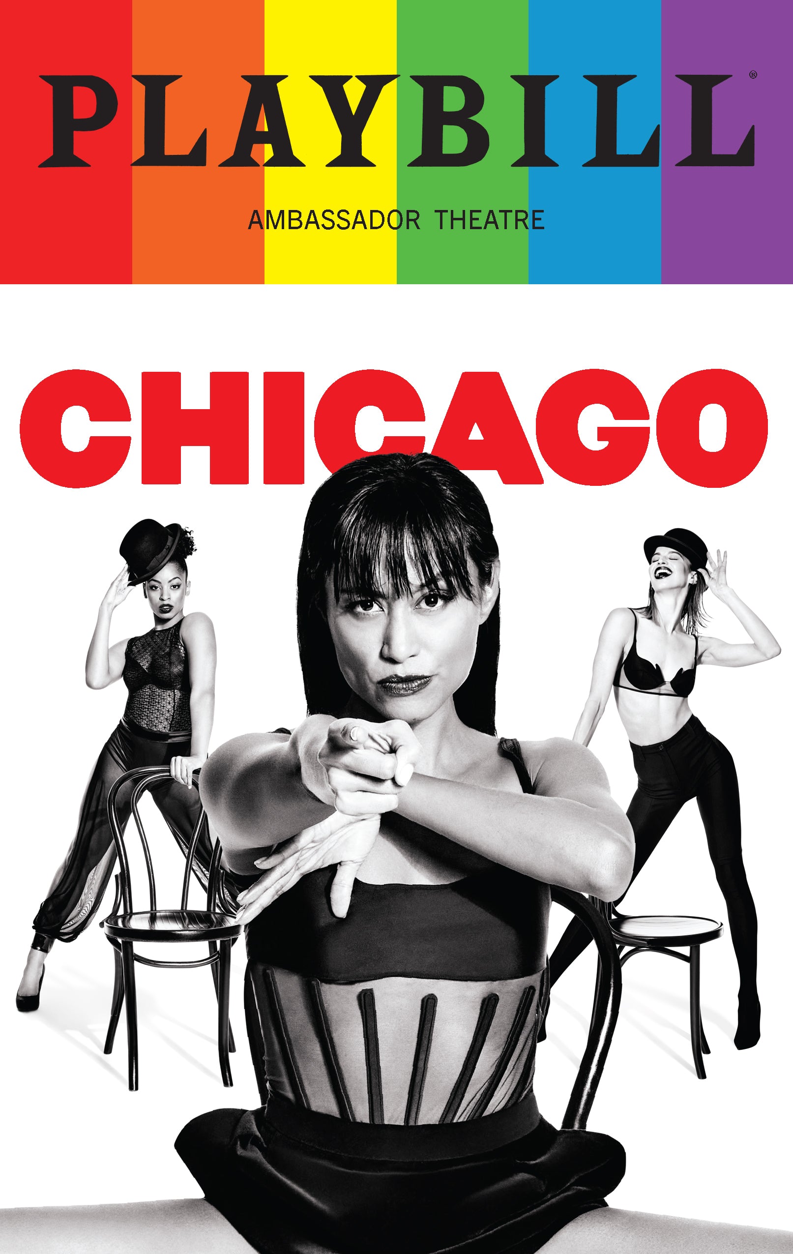 Chicago Playbill with Limited Edition 2025 Rainbow Pride Logo